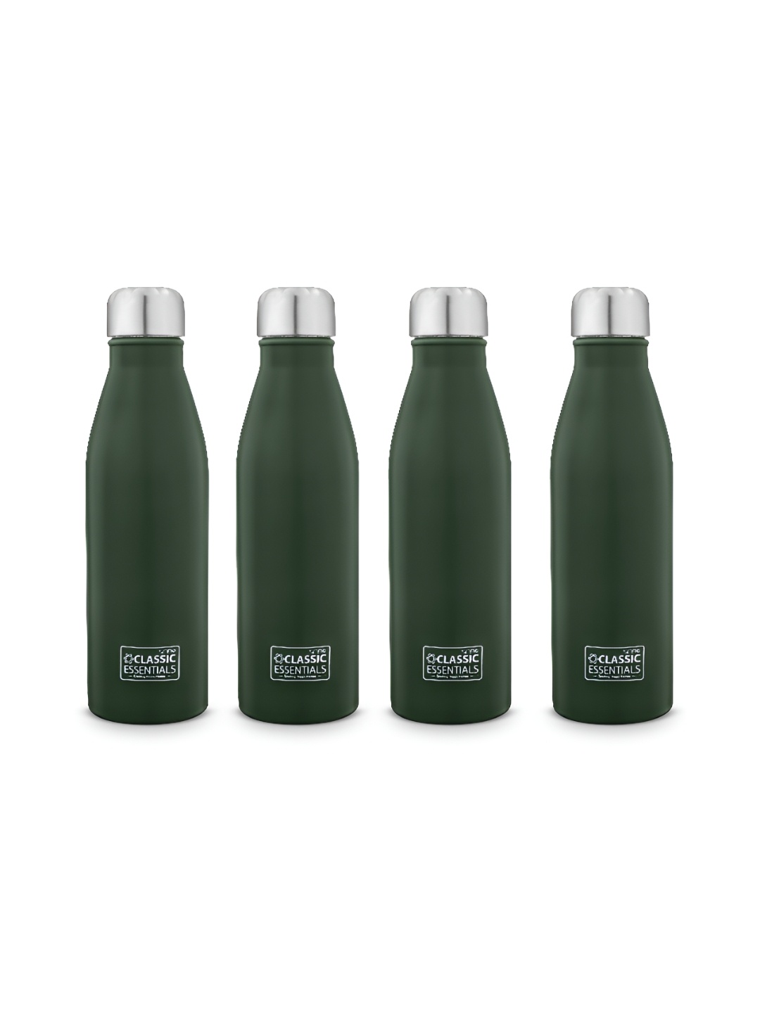 

Classic Essentials Green & White 4 Pieces Stainless Steel Water Bottle 1l
