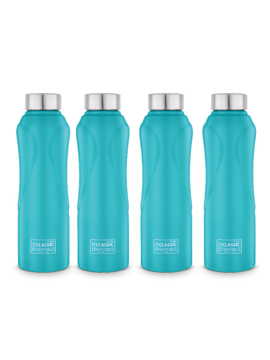 

Classic Essentials Blue 4 Pieces Stainless Steel Water Bottles 1 L Each