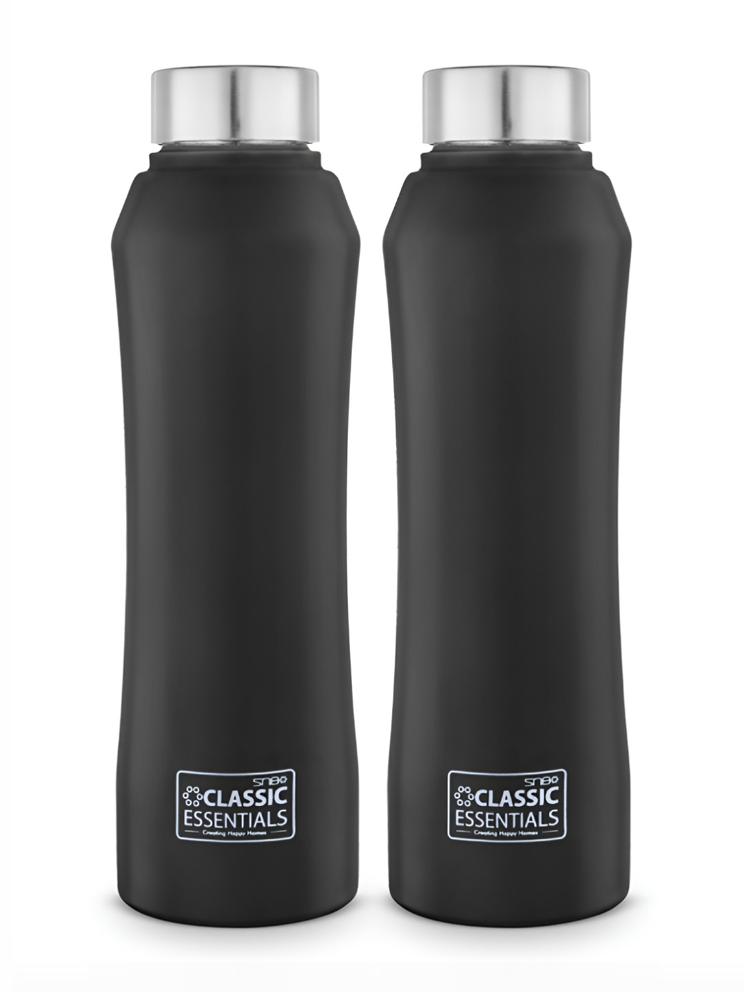 

Classic Essentials mckinley Black 2 Pieces Stainless Steel Solid Water Bottle 1L each