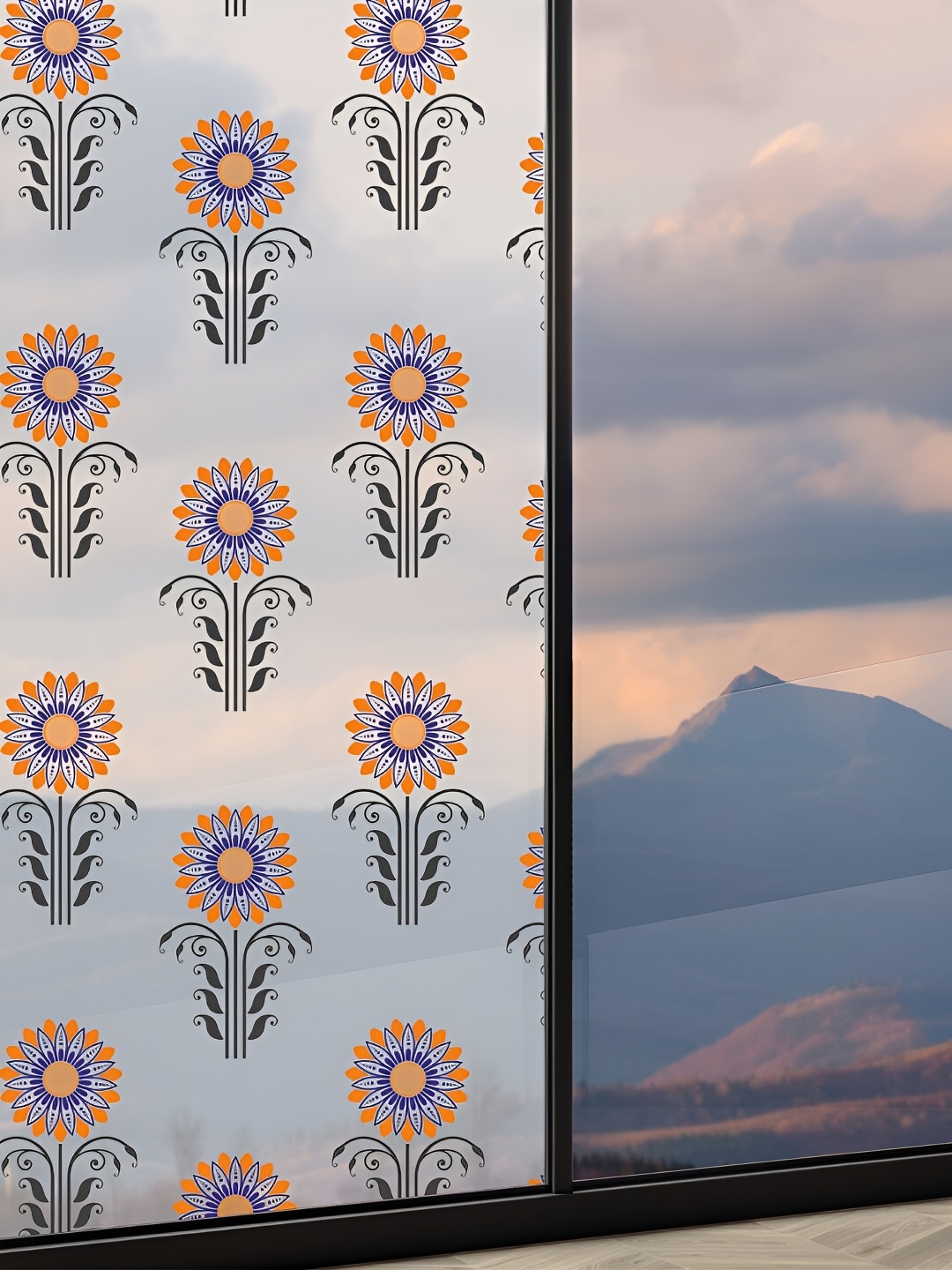

CVANU Transparent & Black Printed Self-Adhesive Window Film