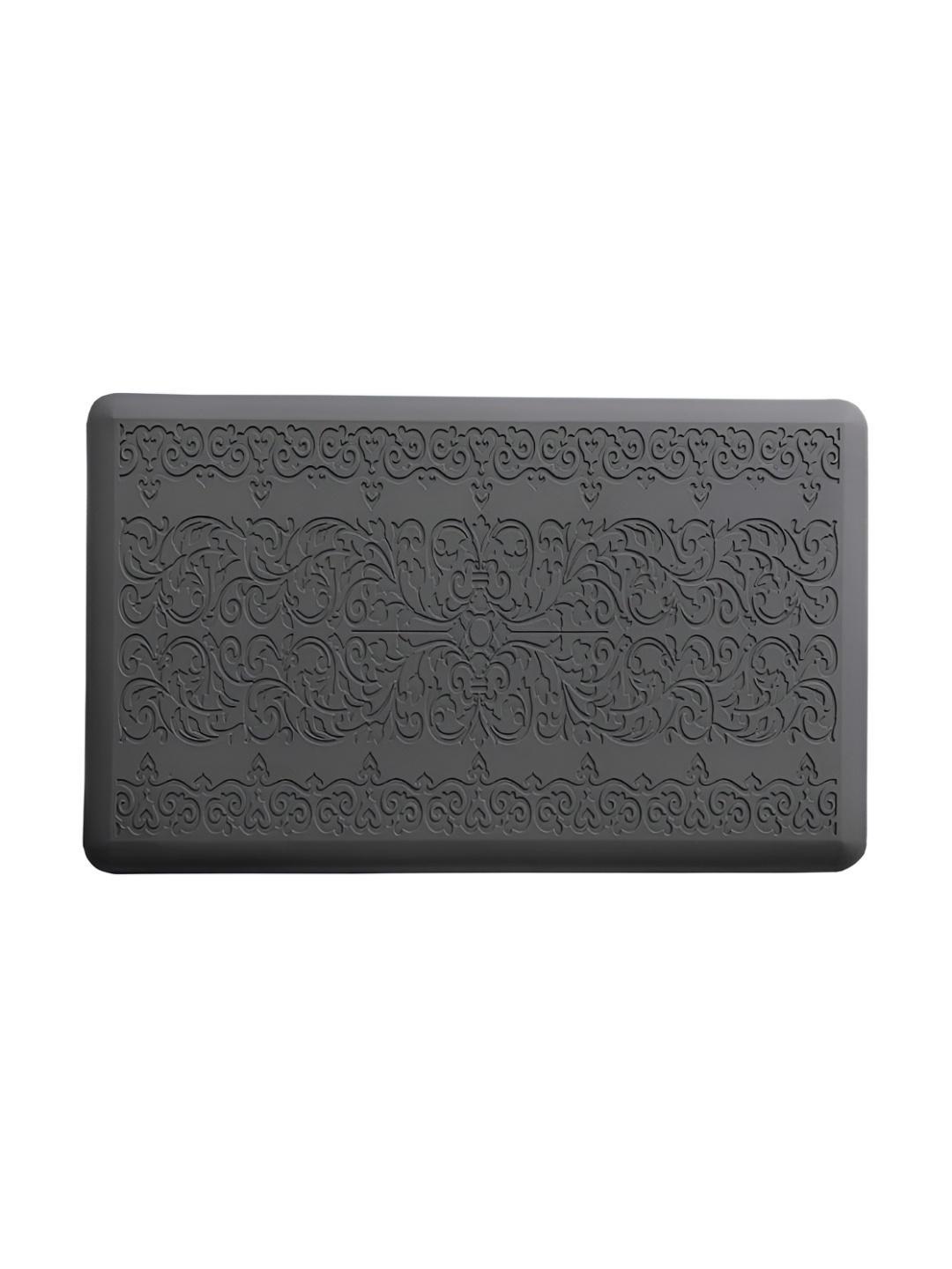 

LUXEHOME INTERNATIONAL Black Self-Design Anti-Skid Doormat
