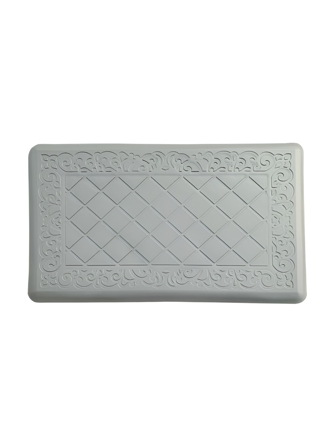 

LUXEHOME INTERNATIONAL Grey Self-Design Anti-Skid Doormat