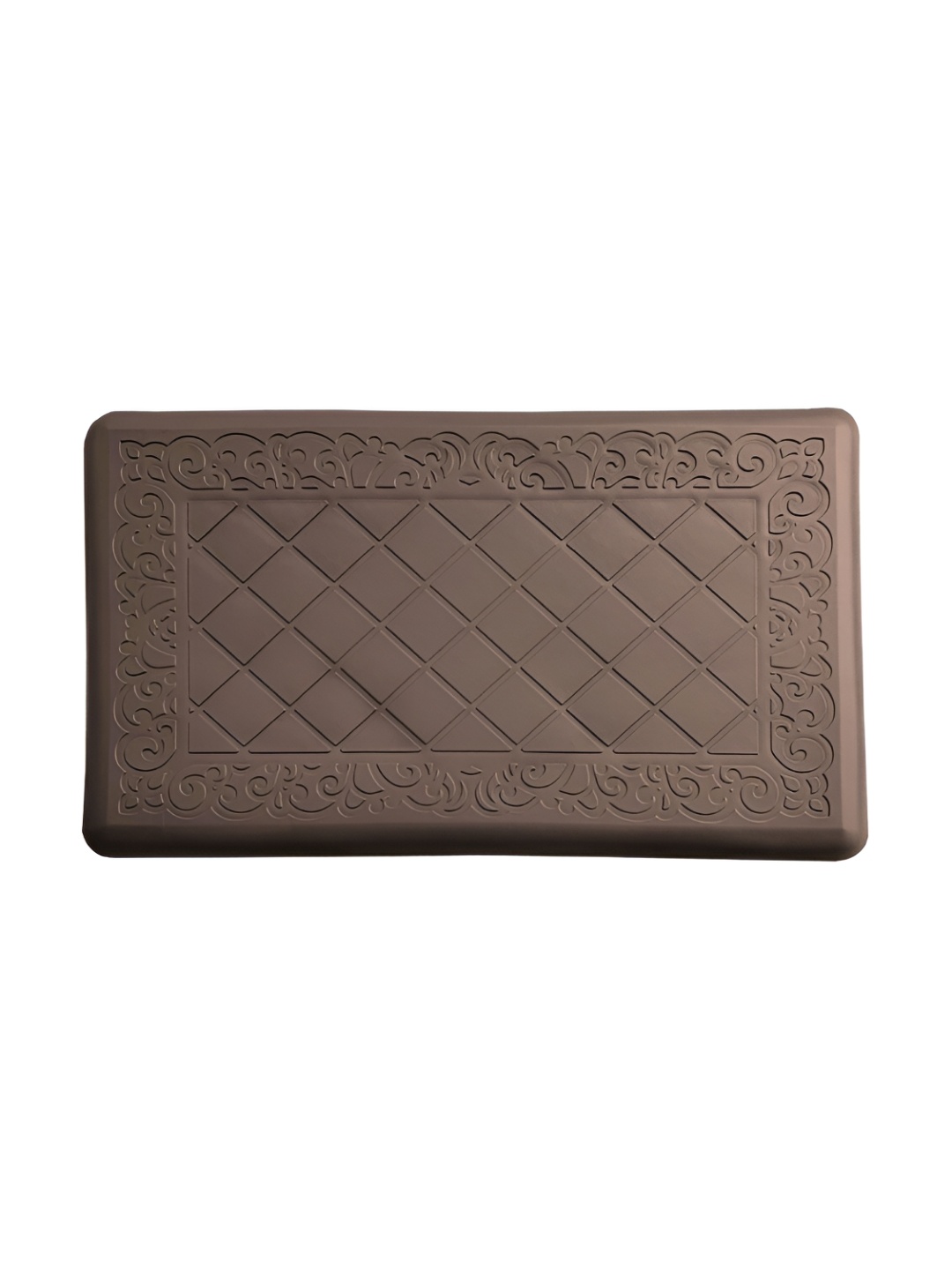 LUXEHOME INTERNATIONAL Brown Textured Anti-Skid Doormat