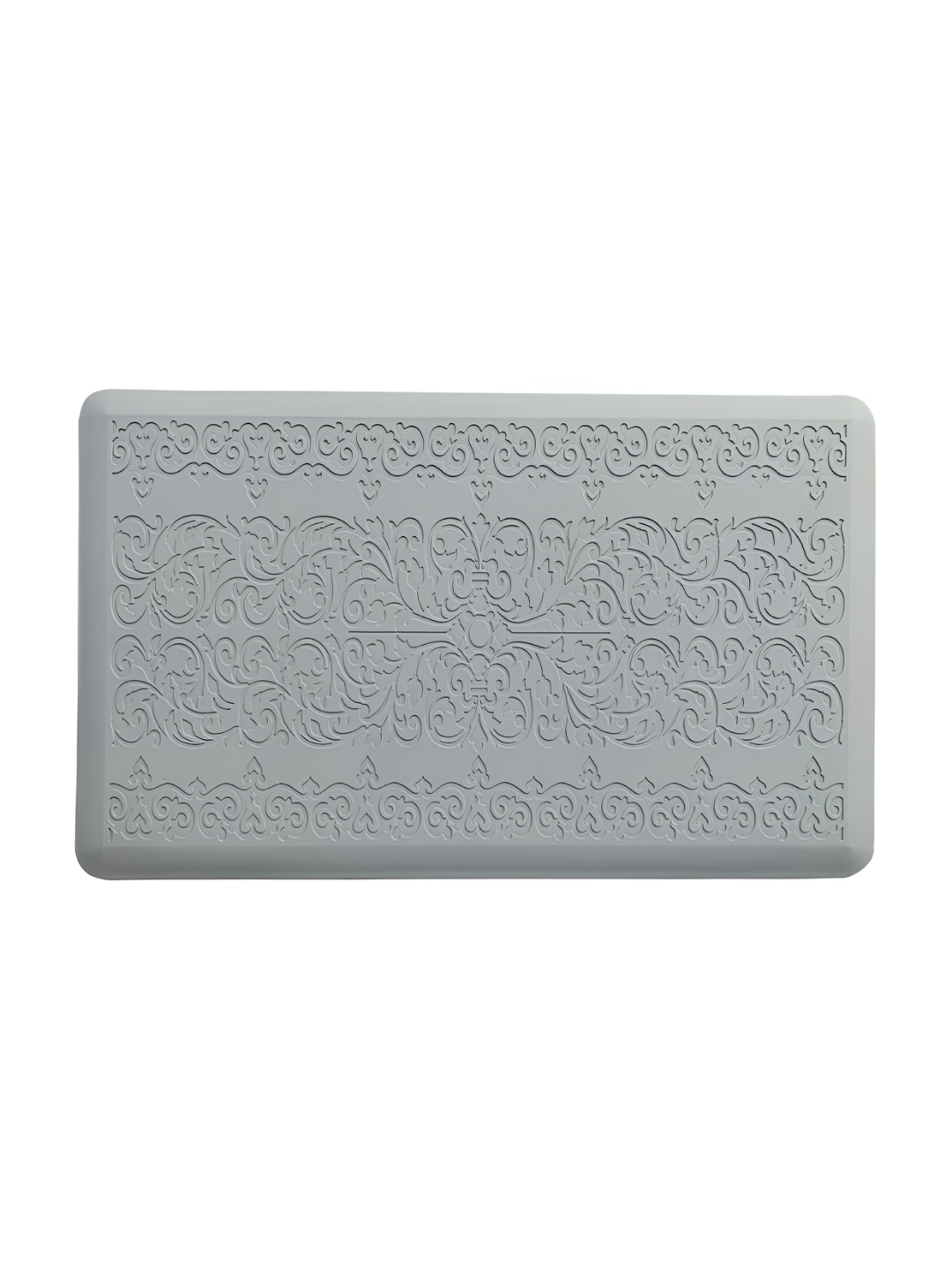 

LUXEHOME INTERNATIONAL Grey Self-Design Anti-Skid Doormat