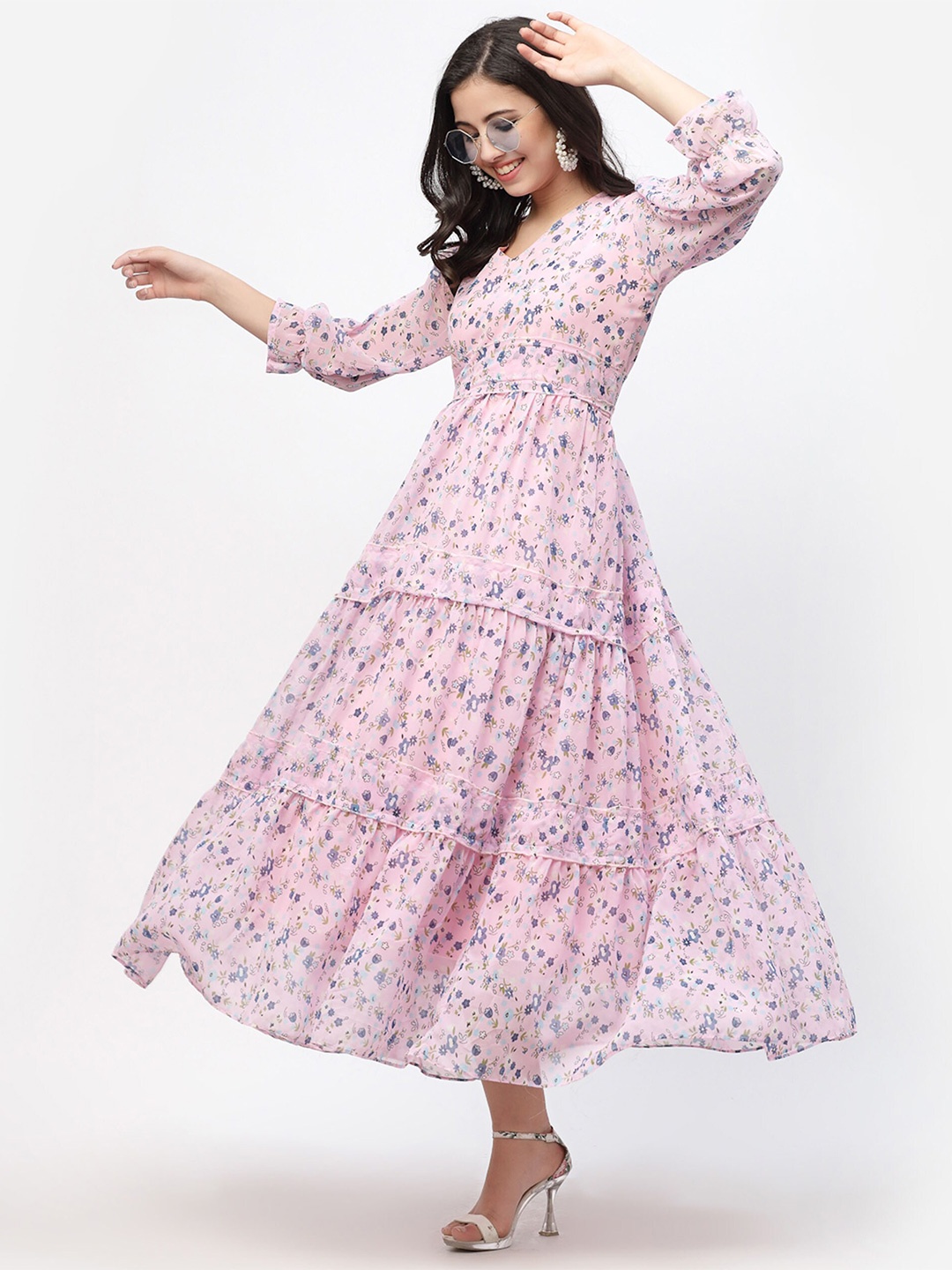 

MISS AYSE Floral Printed Maxi Dress, Pink
