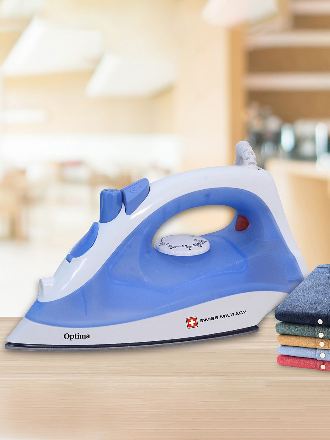 

SWISS MILITARY Blue & White Optima 1200W Steam Iron