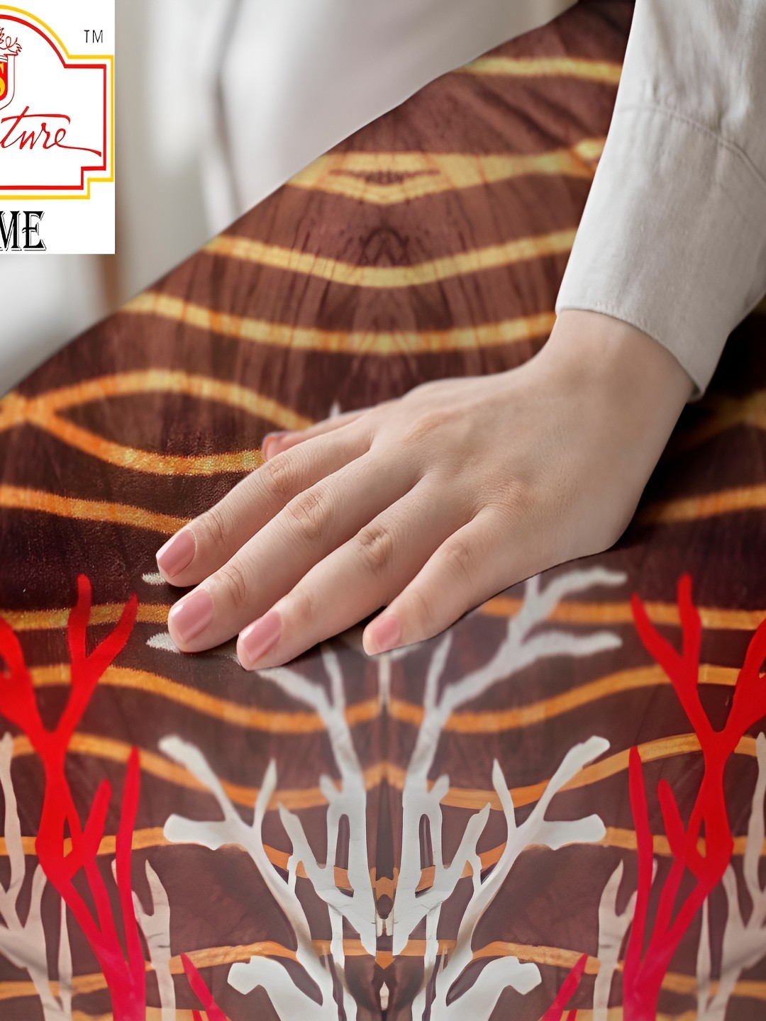 

Signature Brown & Orange AC Room Double Bed Blanket