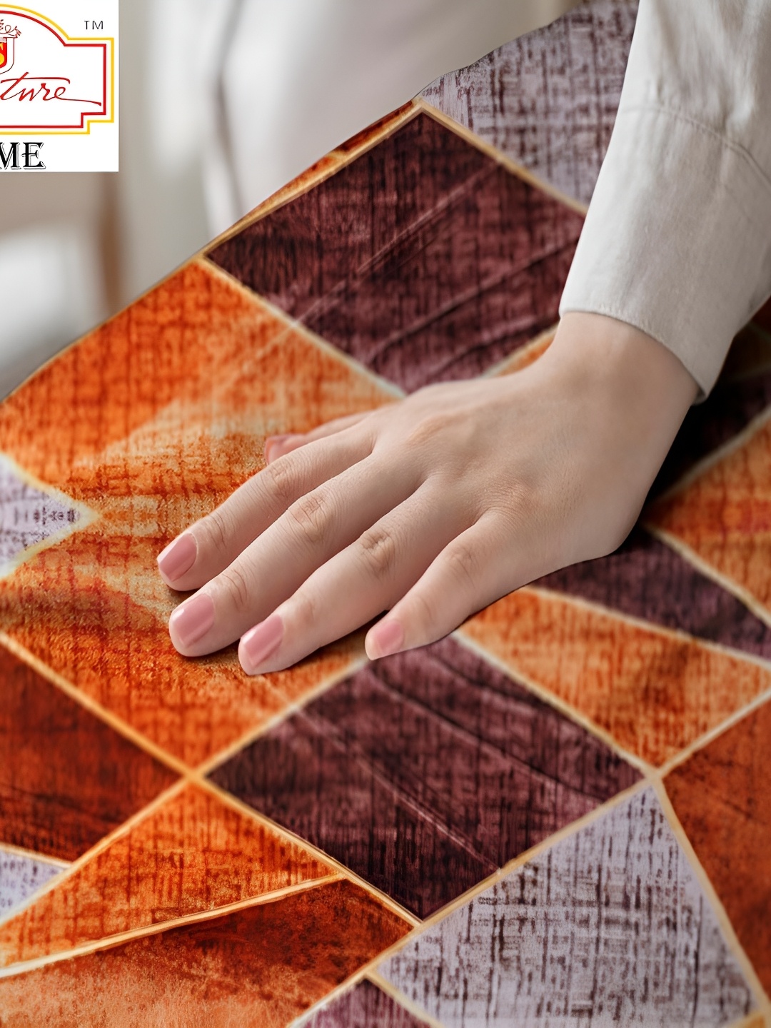 

Signature Brown & Orange Geometric AC Room Double Bed Blanket