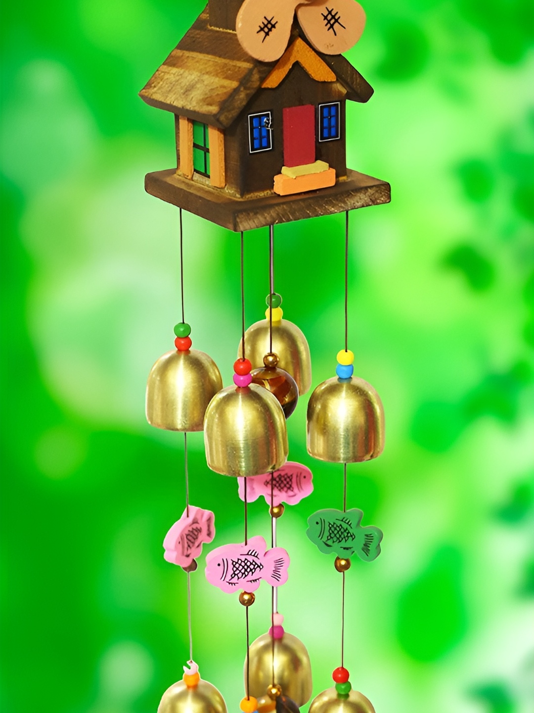 

TECHEL Gold-Toned Fengshui Wind Chimes