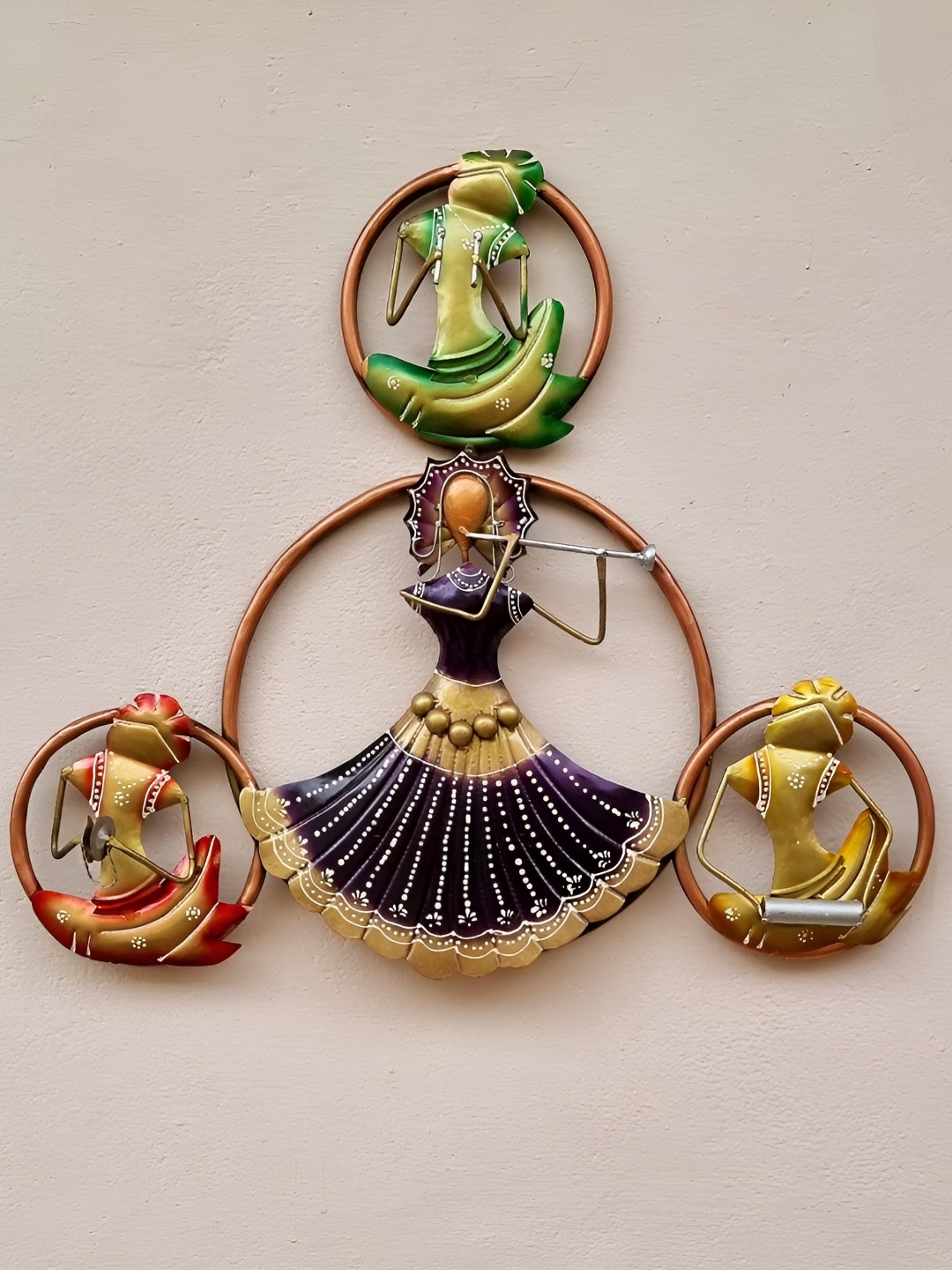 TECHEL Brown & Green Textured Doll Wall Hanging
