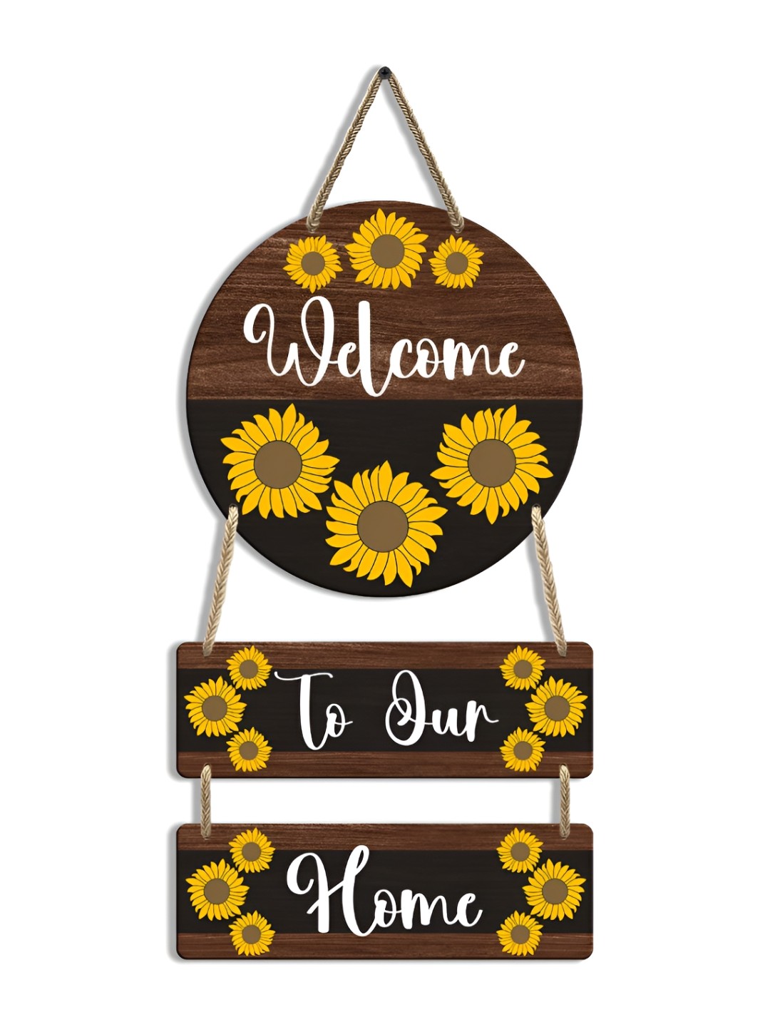 

TECHEL Brown Printed Wooden Wall Hanging
