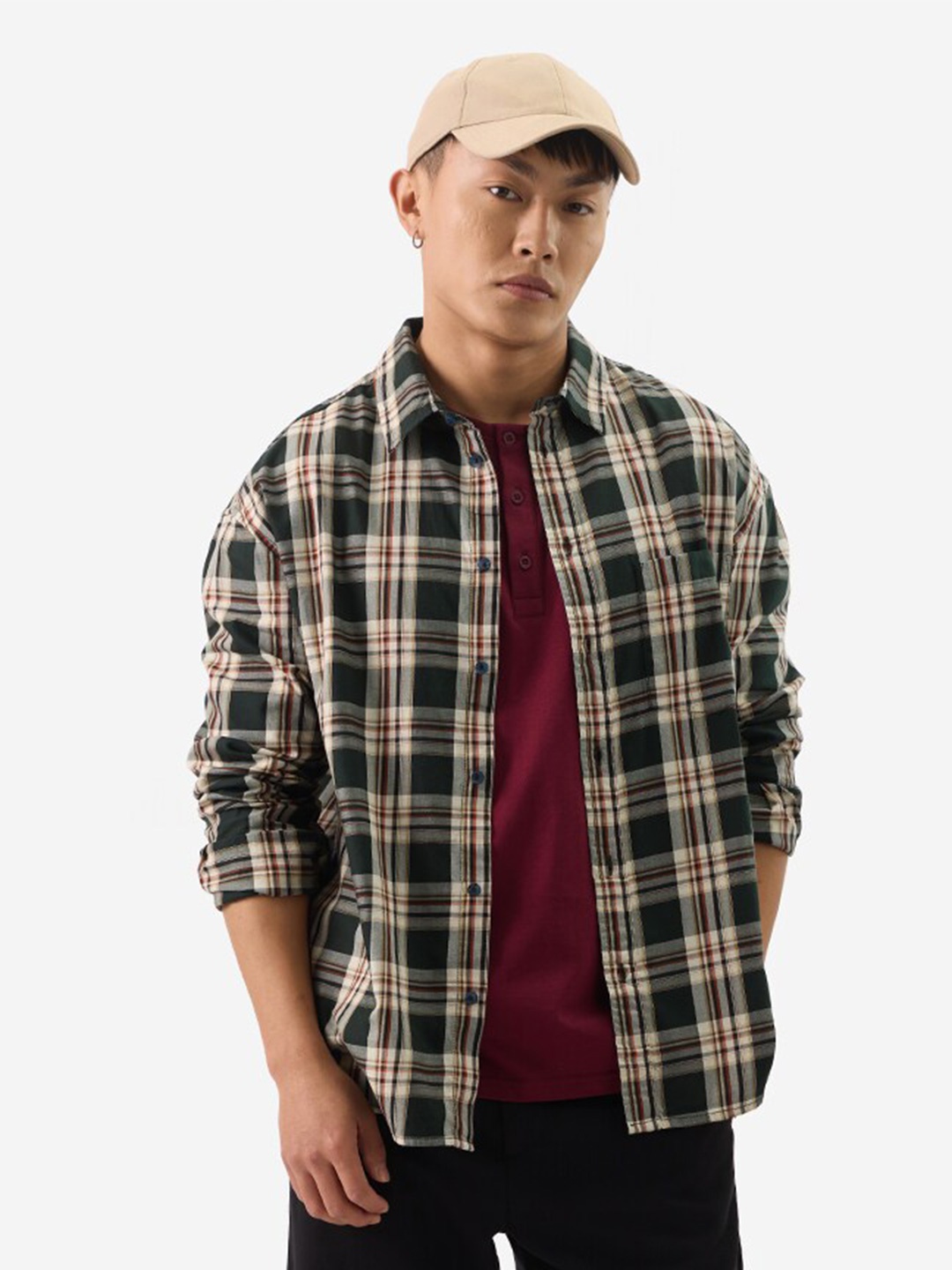 

The Souled Store Men Tartan Checks Opaque Checked Casual Shirt, Multi