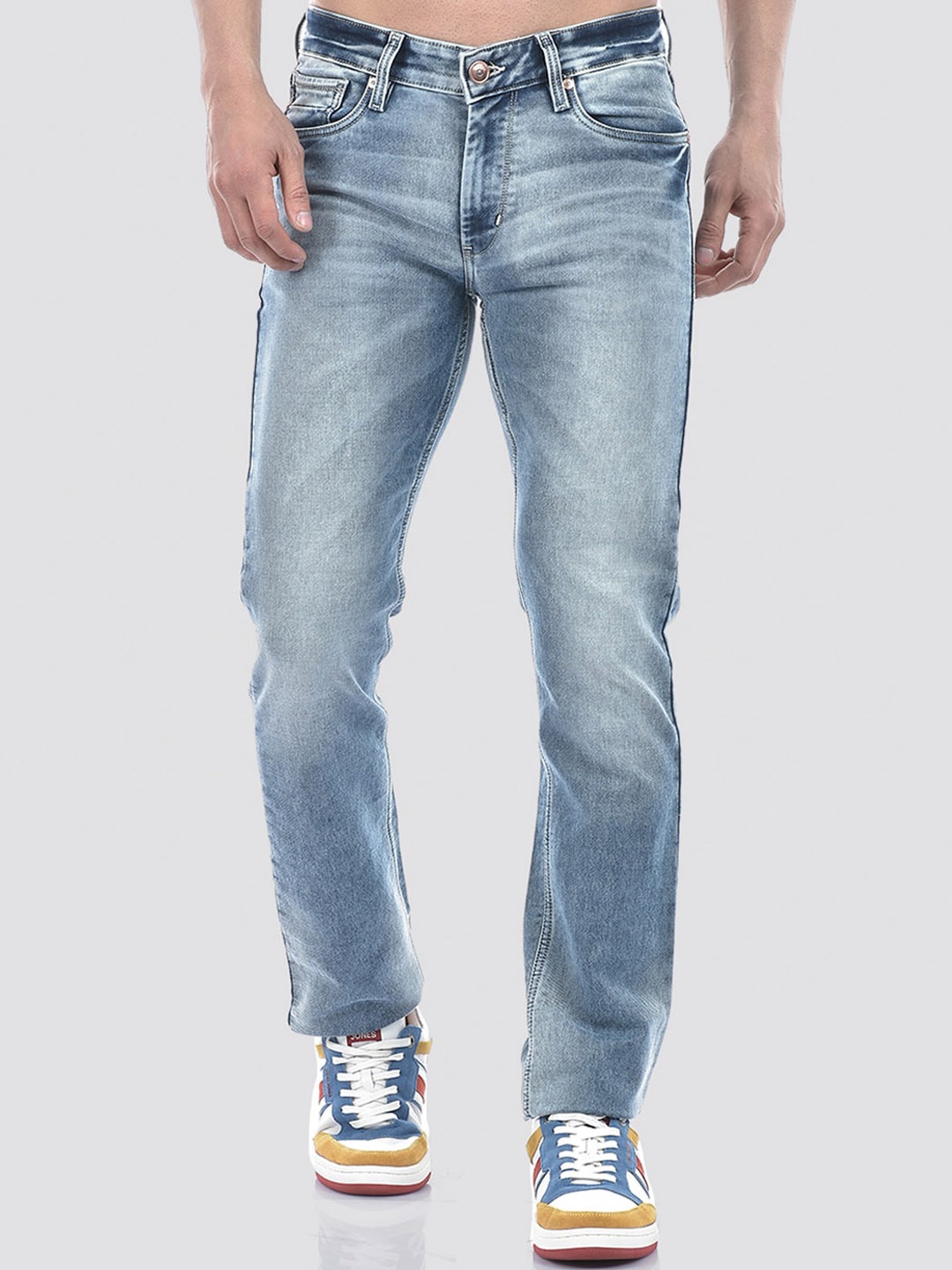 

Numero Uno Men Solid Slim Fit Sustainable Stretchable Jeans, Blue