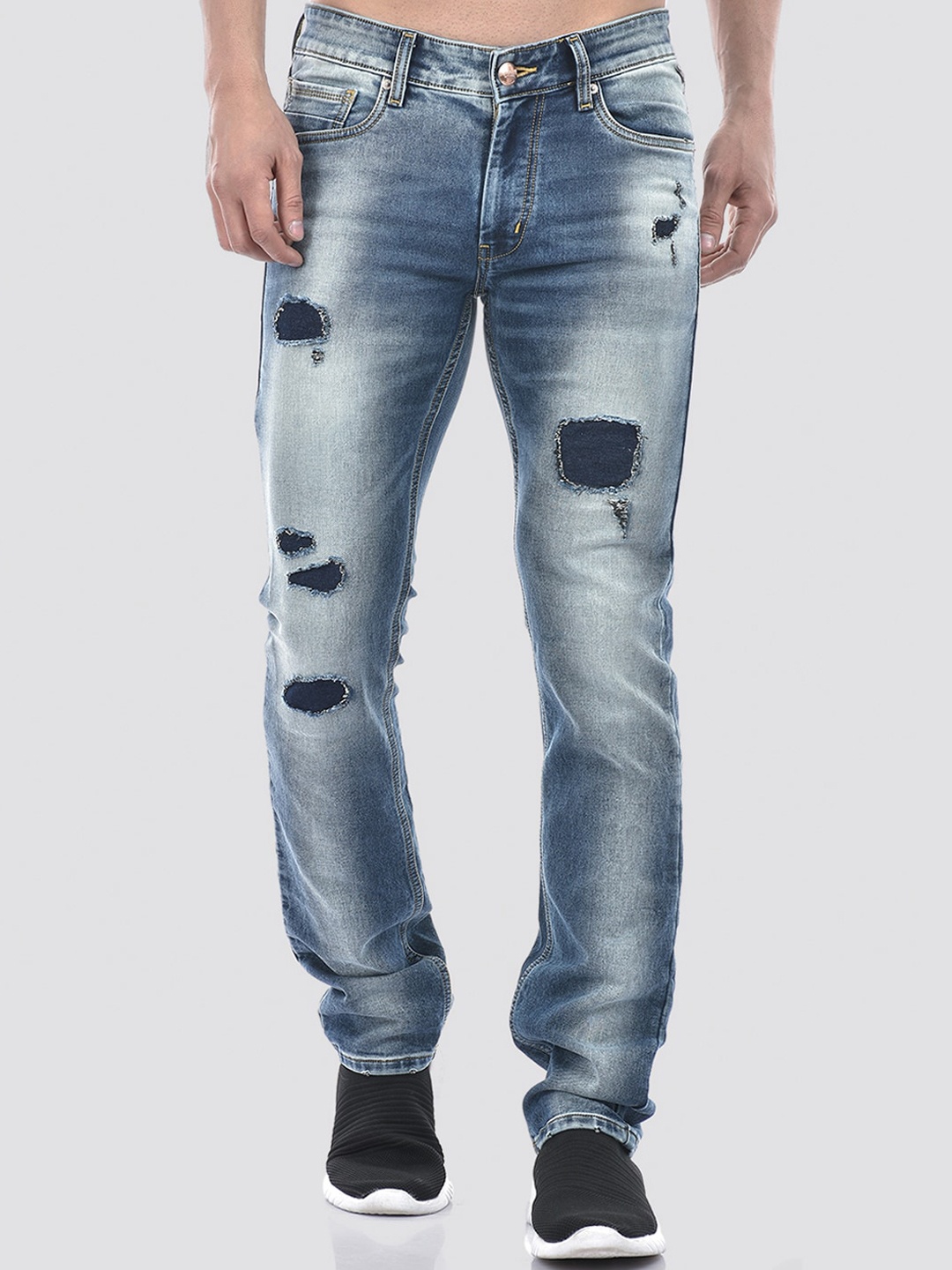

Numero Uno Men Solid Slim Fit Sustainable Stretchable Jeans, Blue