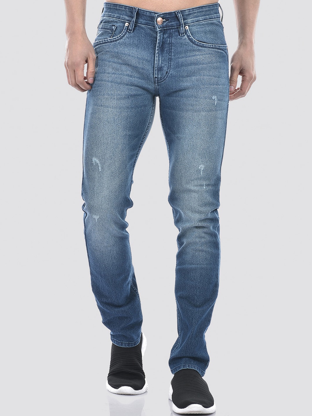 

Numero Uno Men Solid Tapered Fit Sustainable Stretchable Jeans, Blue