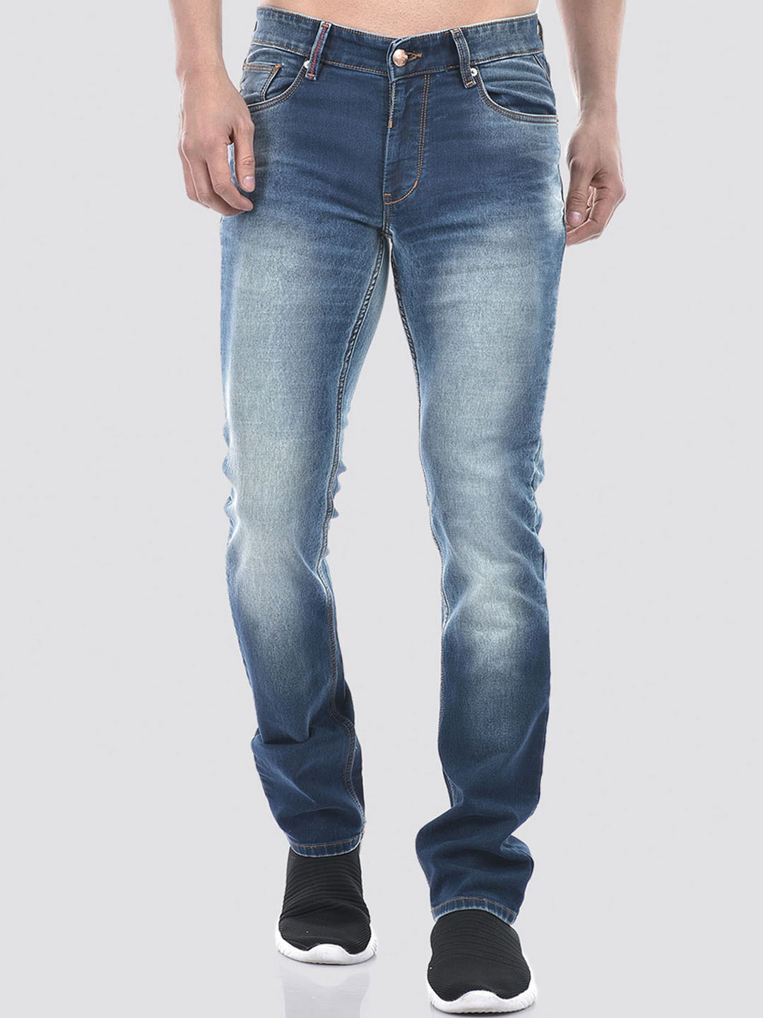 

Numero Uno Men Solid Slim Fit Sustainable Stretchable Jeans, Navy blue