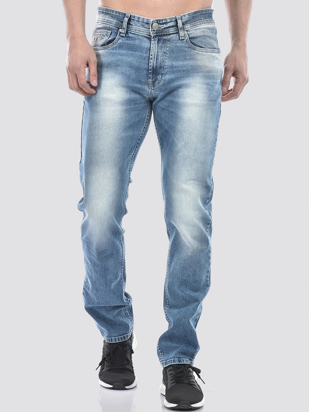 

Numero Uno Men Solid Tapered Fit Sustainable Stretchable Jeans, Blue