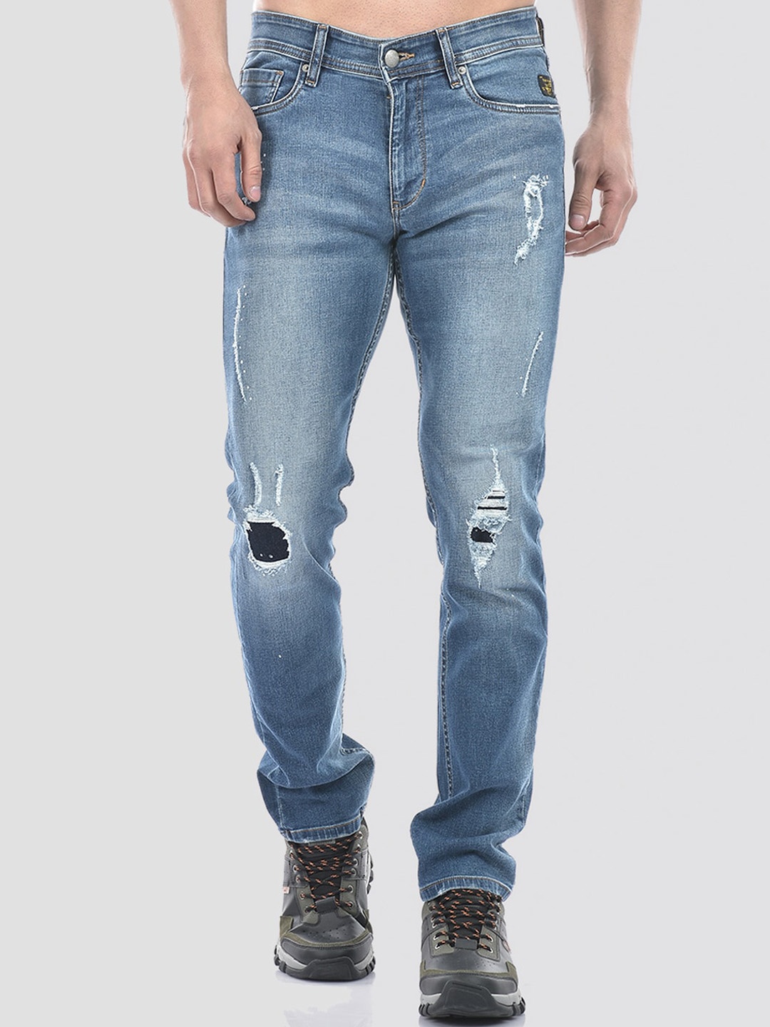 

Numero Uno Men Solid Tapered Fit Sustainable Stretchable Jeans, Blue