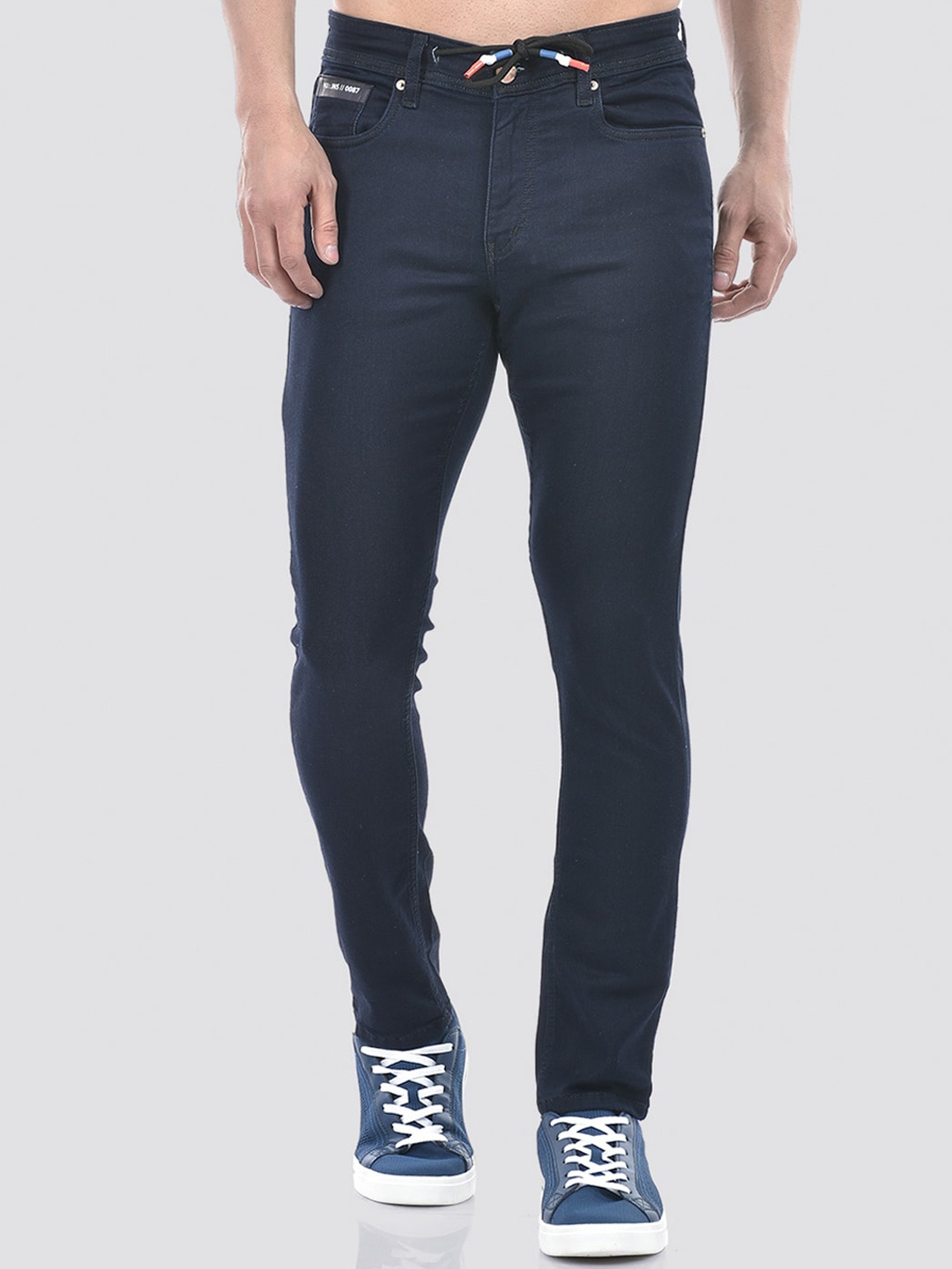 

Numero Uno Men Skinny Fit Low-Rise Stretchable Jeans, Navy blue