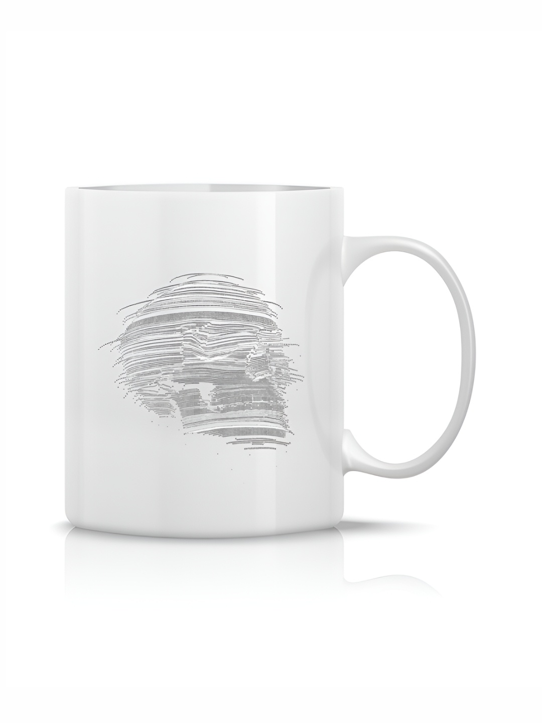 

The Decor Lane White Printed Ceramic Glossy Mugs Set of Cups and Mugs