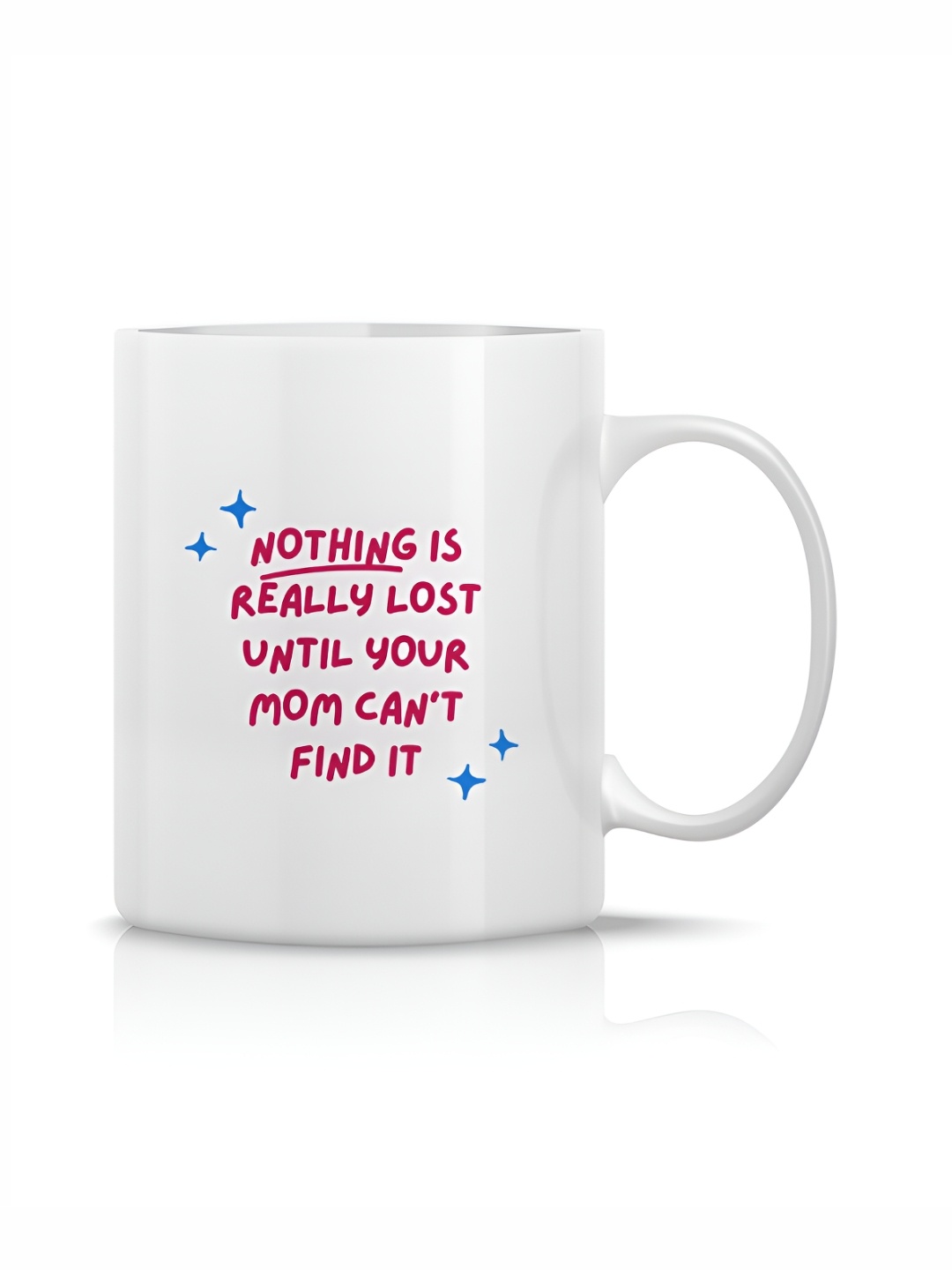 

The Decor Lane White Printed Ceramic Glossy Mugs Set of Cups and Mugs