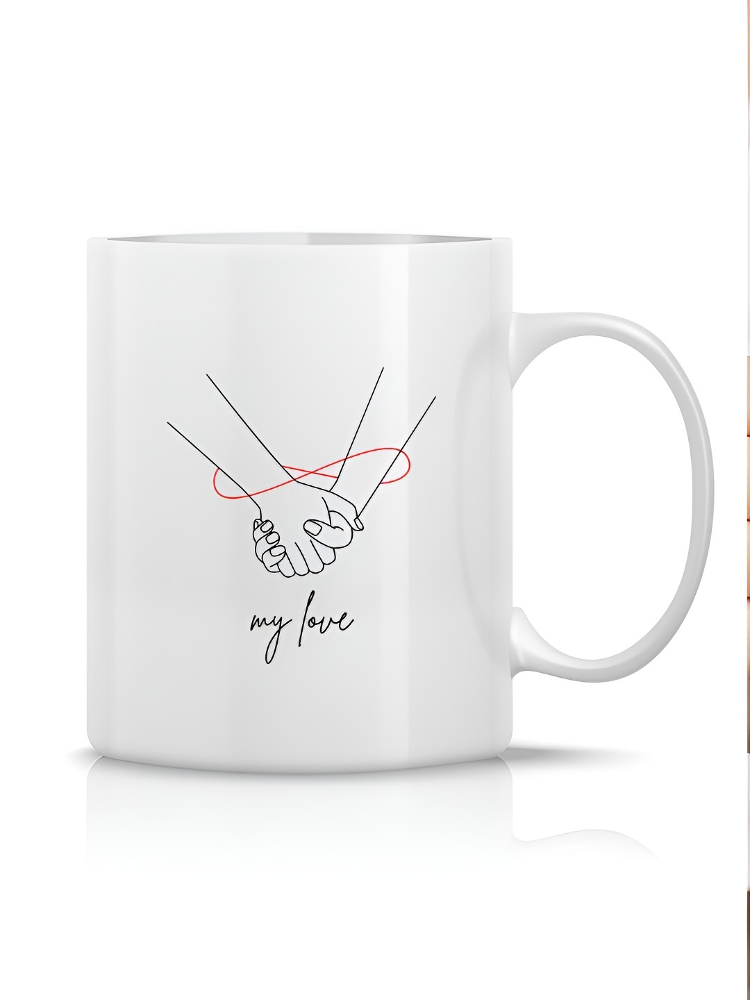 

The Decor Lane White Printed Ceramic Glossy Mugs Set of Cups and Mugs