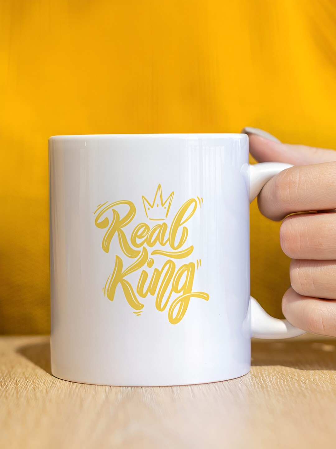 

The Decor Lane White Printed Ceramic Glossy Mugs Set of Cups and Mugs