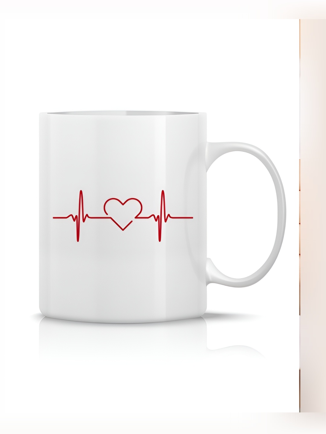 

The Decor Lane White Printed Ceramic Glossy Mugs Set of Cups and Mugs