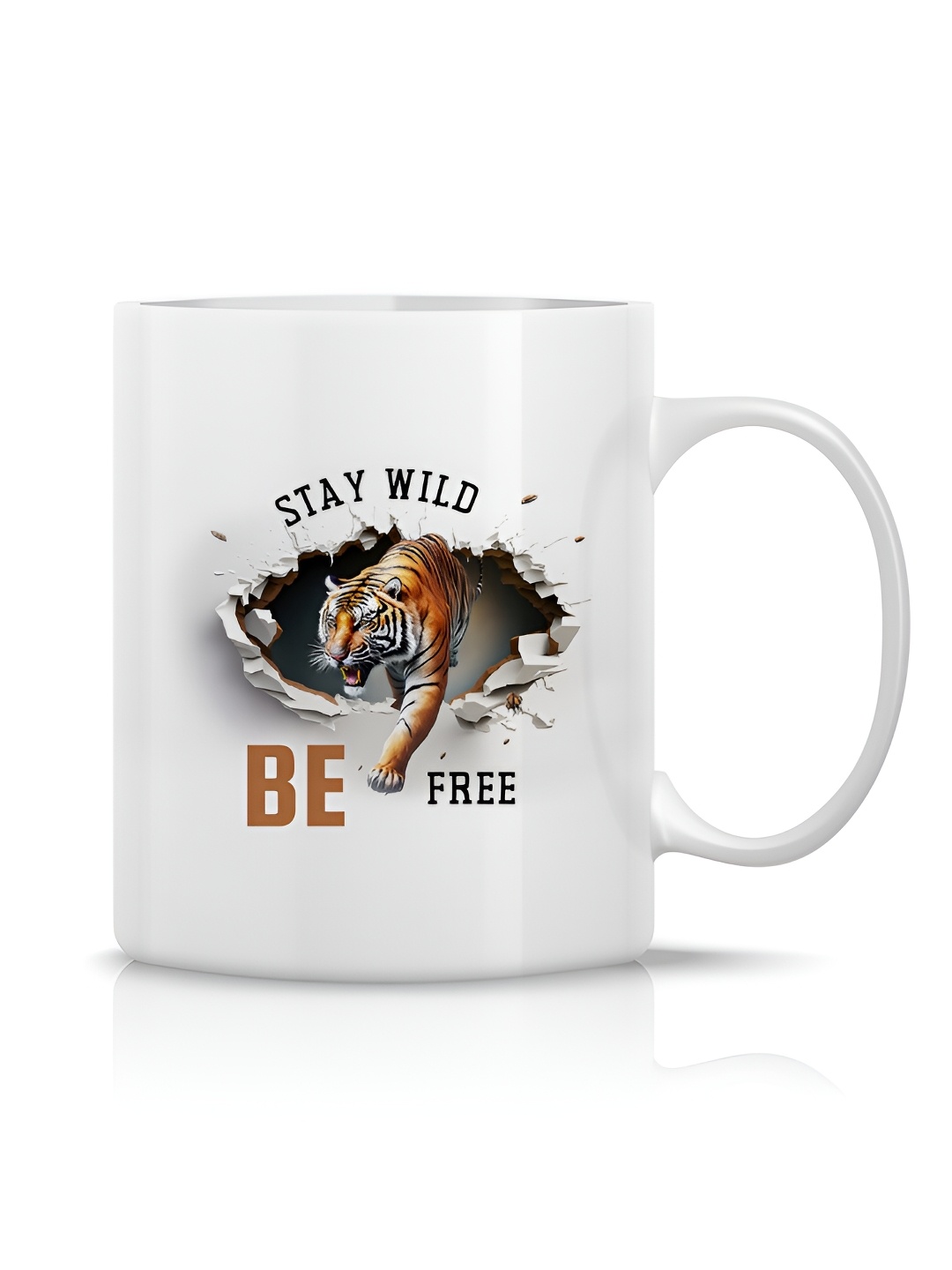 

The Decor Lane White Printed Ceramic Glossy Mugs Set of Cups and Mugs