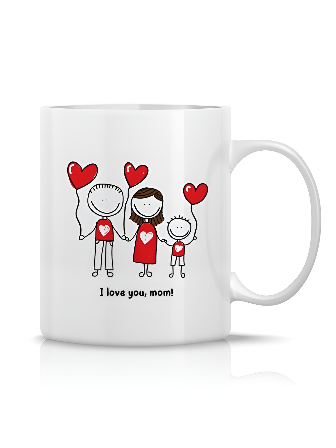 

The Decor Lane White Printed Ceramic Glossy Mugs Set of Cups and Mugs