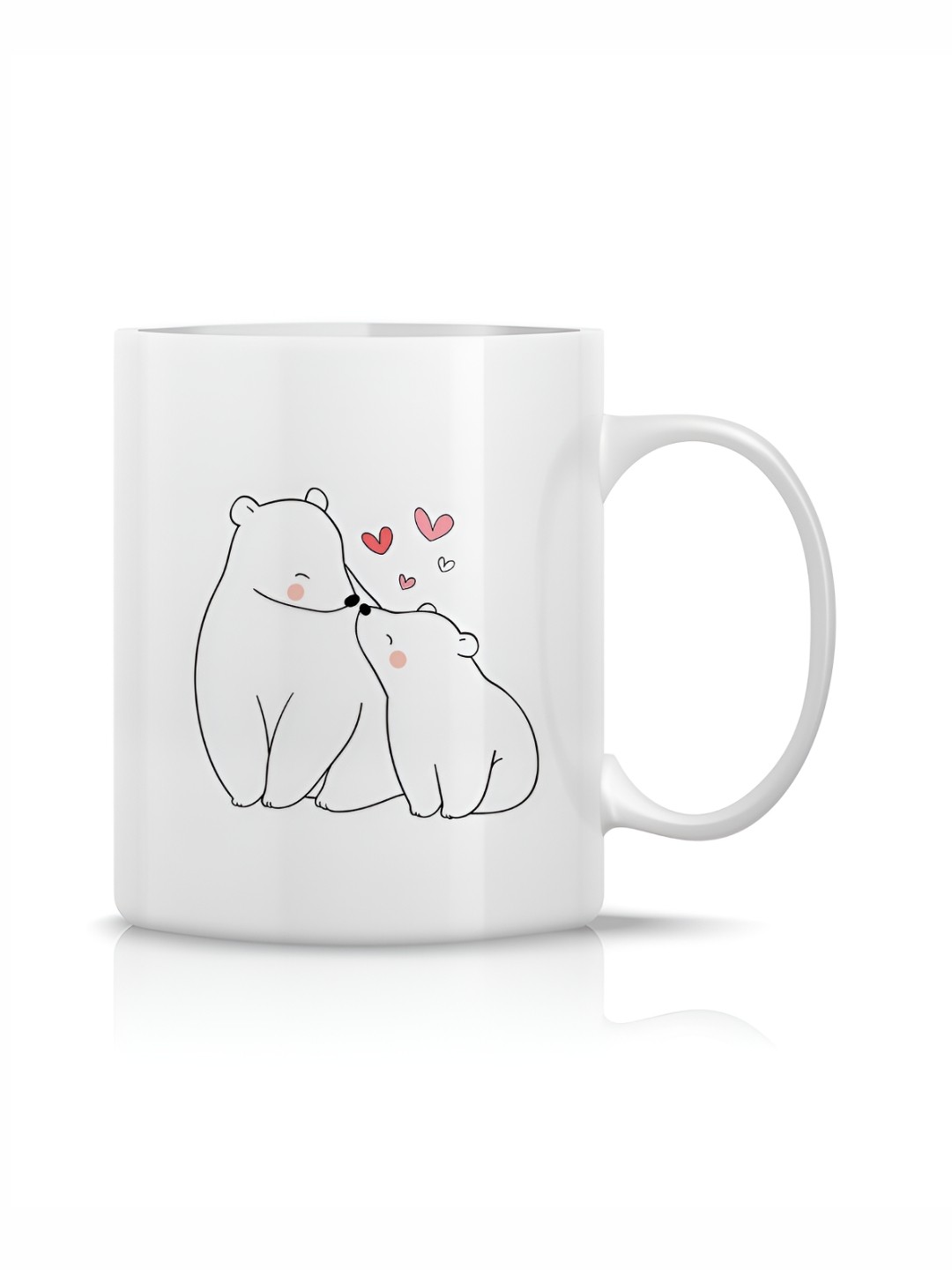 

The Decor Lane White Printed Ceramic Glossy Mugs Set of Cups and Mugs