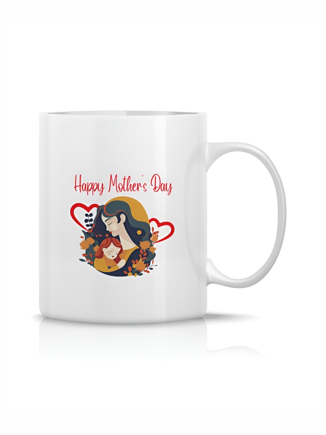 

The Decor Lane White Printed Ceramic Glossy Mugs Set of Cups and Mugs