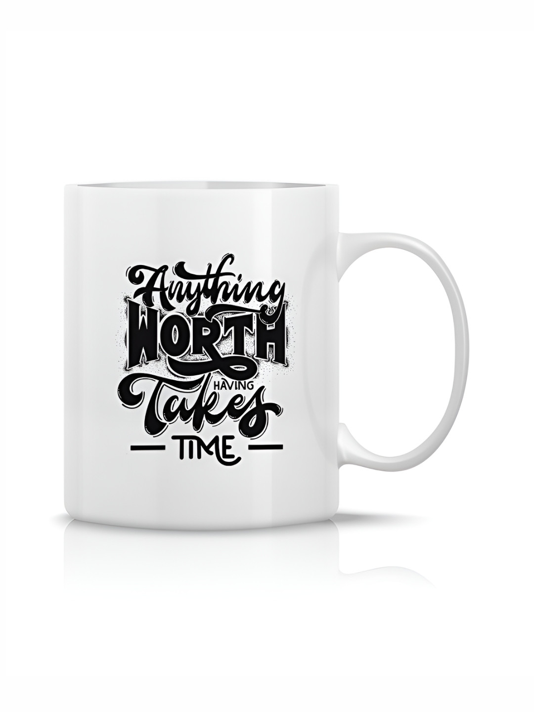 

The Decor Lane White Printed Ceramic Glossy Mugs Set of Cups and Mugs