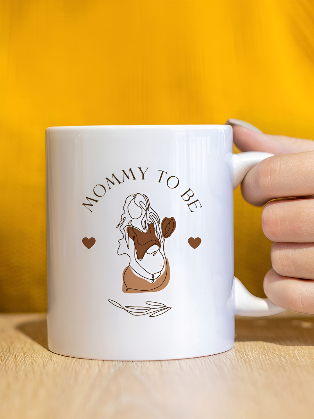 

The Decor Lane White Printed Ceramic Glossy Mugs Set of Cups and Mugs