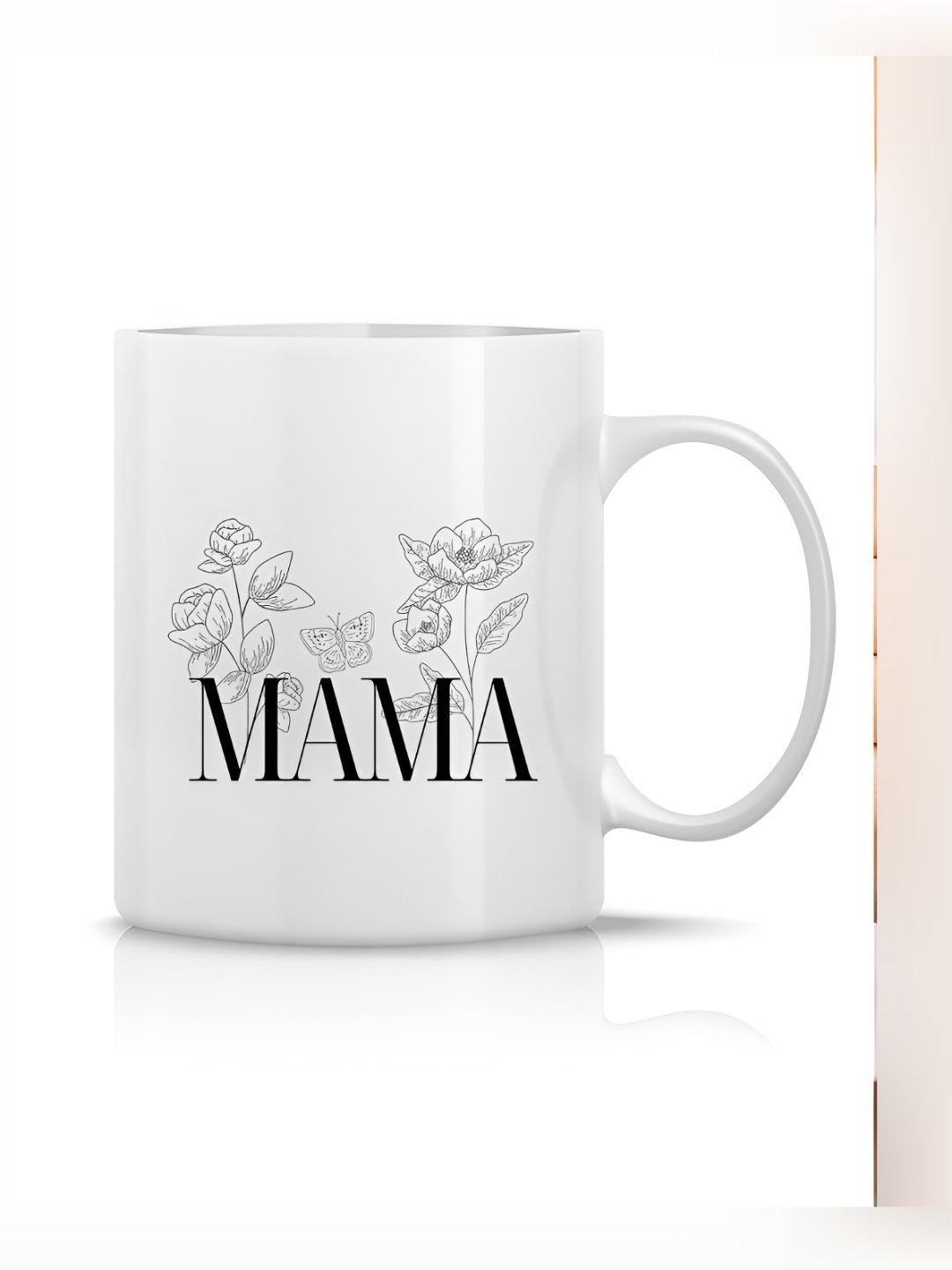 

The Decor Lane White Printed Ceramic Glossy Mugs Set of Cups and Mugs