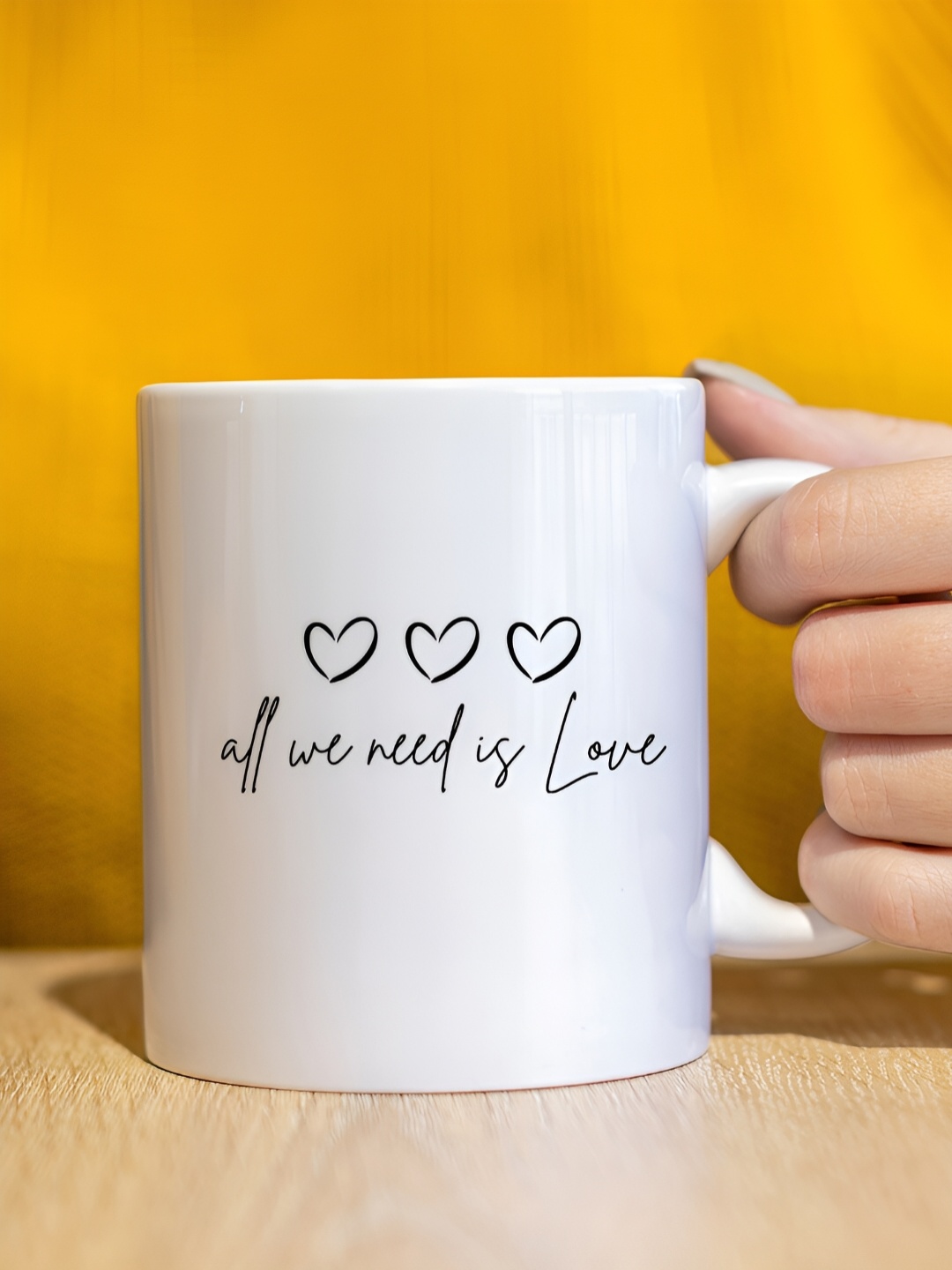 

The Decor Lane White Printed Ceramic Glossy Mugs Set of Cups and Mugs