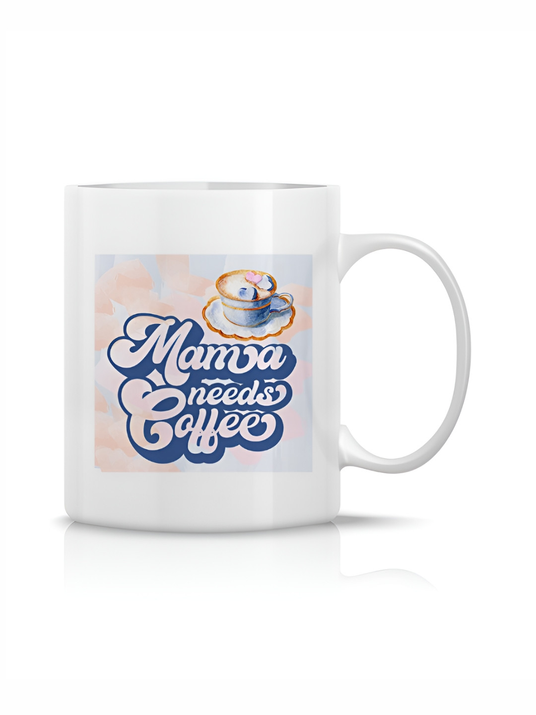 

The Decor Lane White Printed Ceramic Glossy Mugs Set of Cups and Mugs