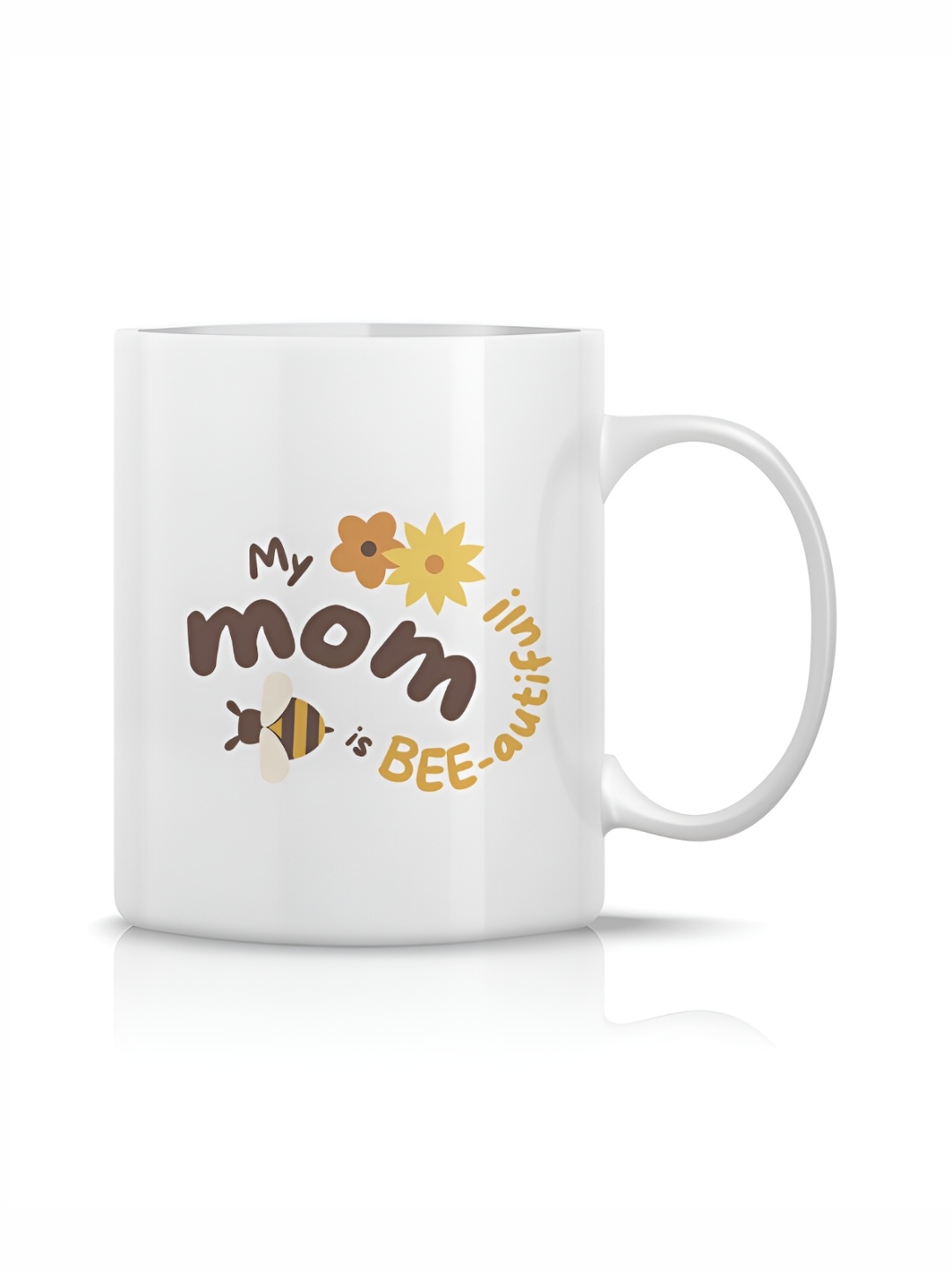 

The Decor Lane White Printed Ceramic Glossy Mugs Set of Cups and Mugs