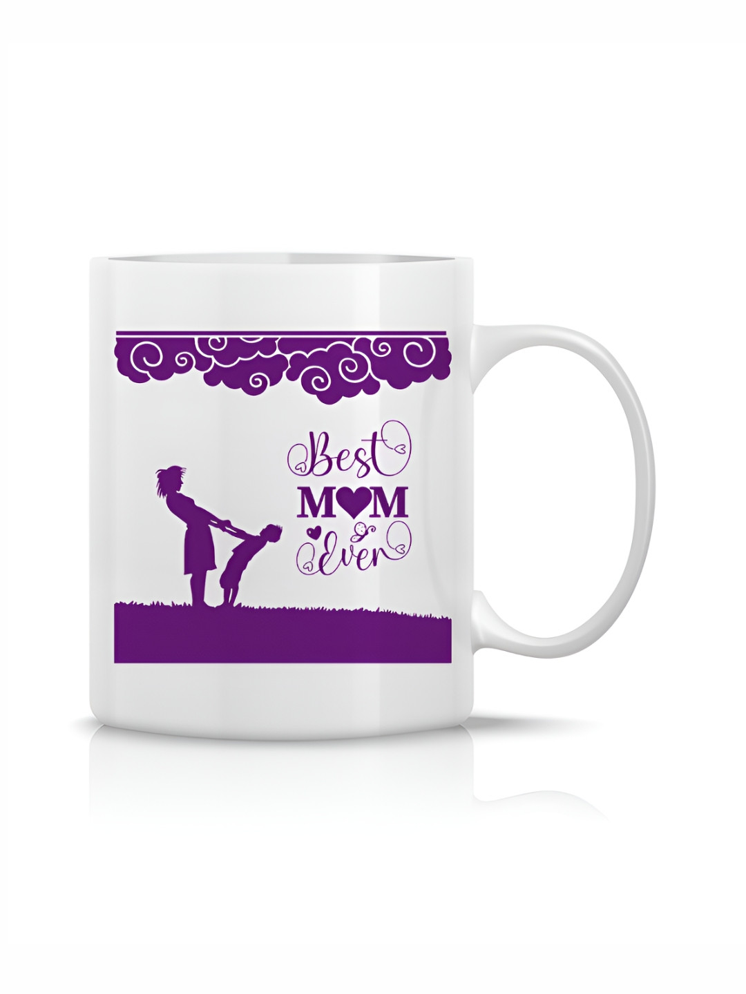 

The Decor Lane White Printed Ceramic Glossy Mugs Set of Cups and Mugs
