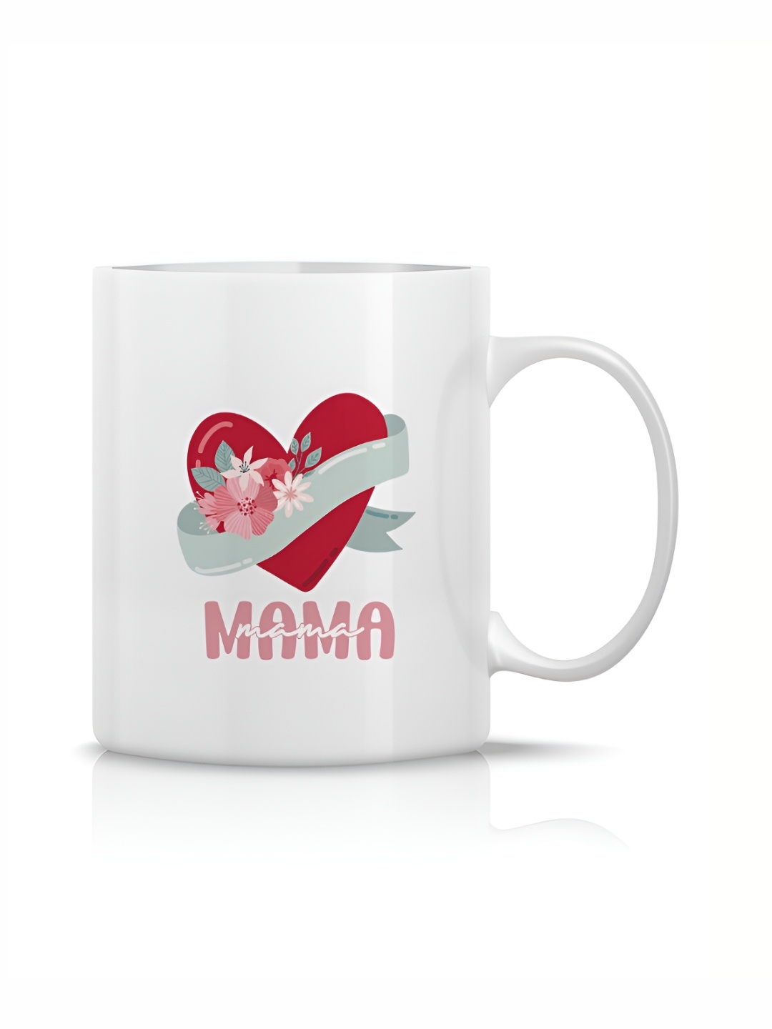 

The Decor Lane White Printed Ceramic Glossy Mugs Set of Cups and Mugs