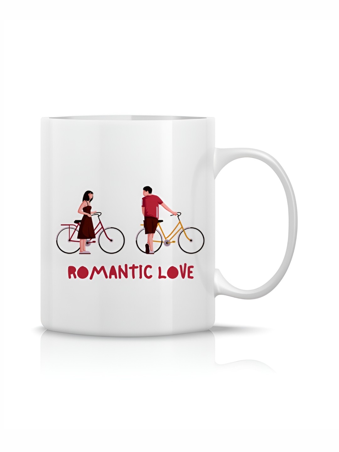 

The Decor Lane White Printed Ceramic Glossy Mugs Set of Cups and Mugs