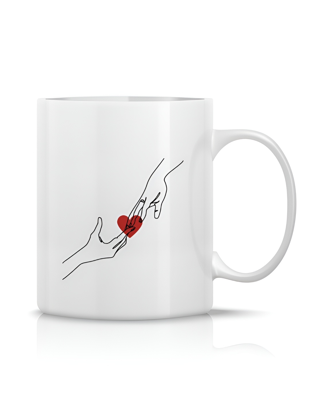 

The Decor Lane White Printed Ceramic Glossy Mugs Set of Cups and Mugs