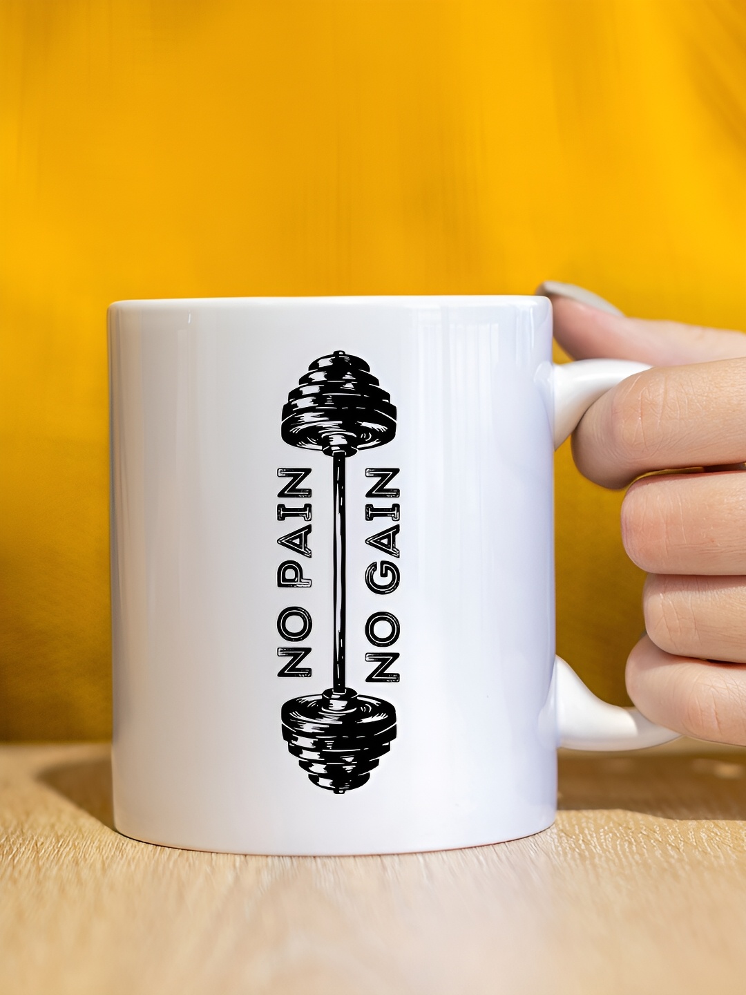 

The Decor Lane White Printed Ceramic Glossy Mugs Set of Cups and Mugs