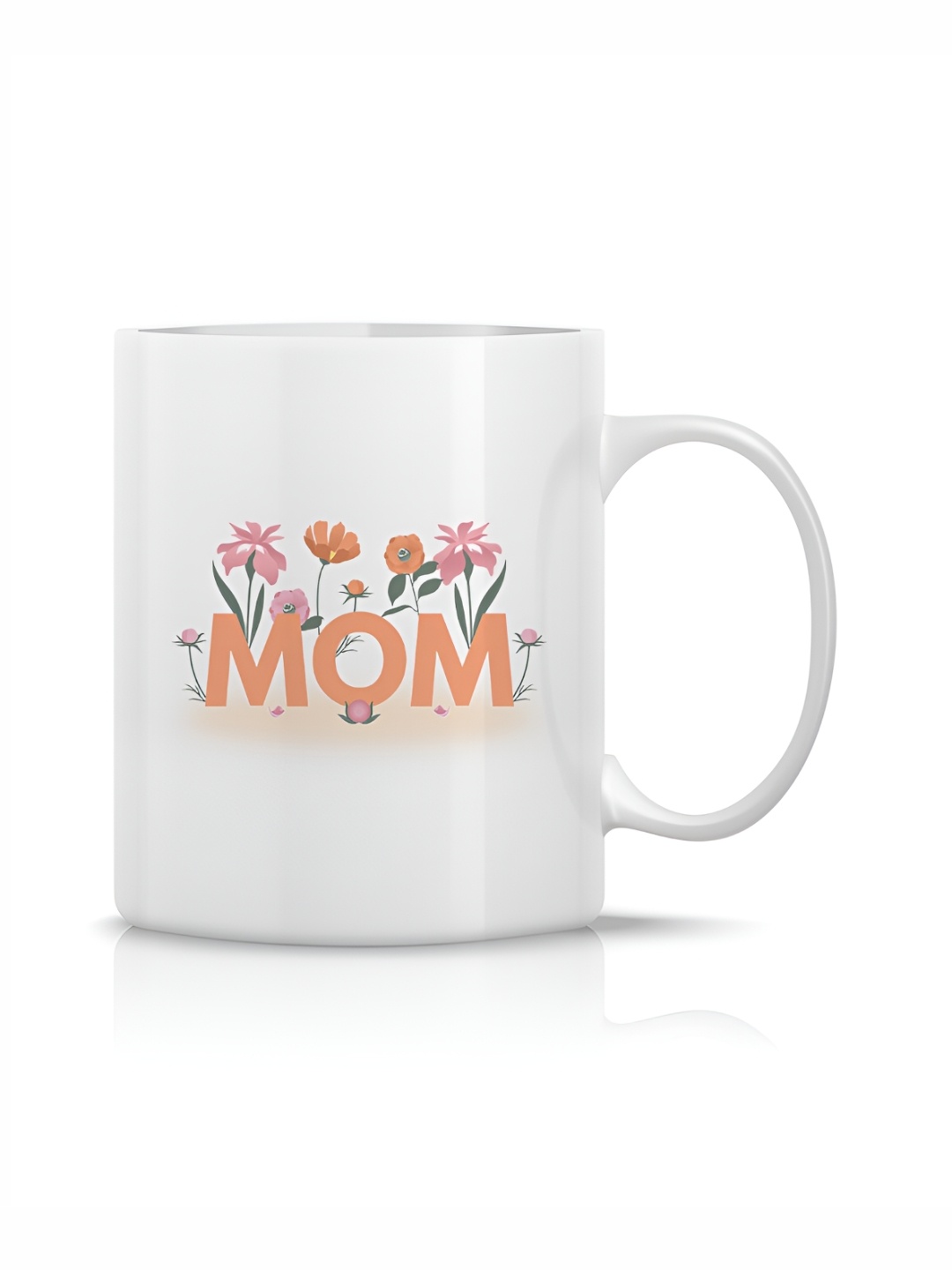 

The Decor Lane White Printed Ceramic Glossy Mugs Set of Cups and Mugs