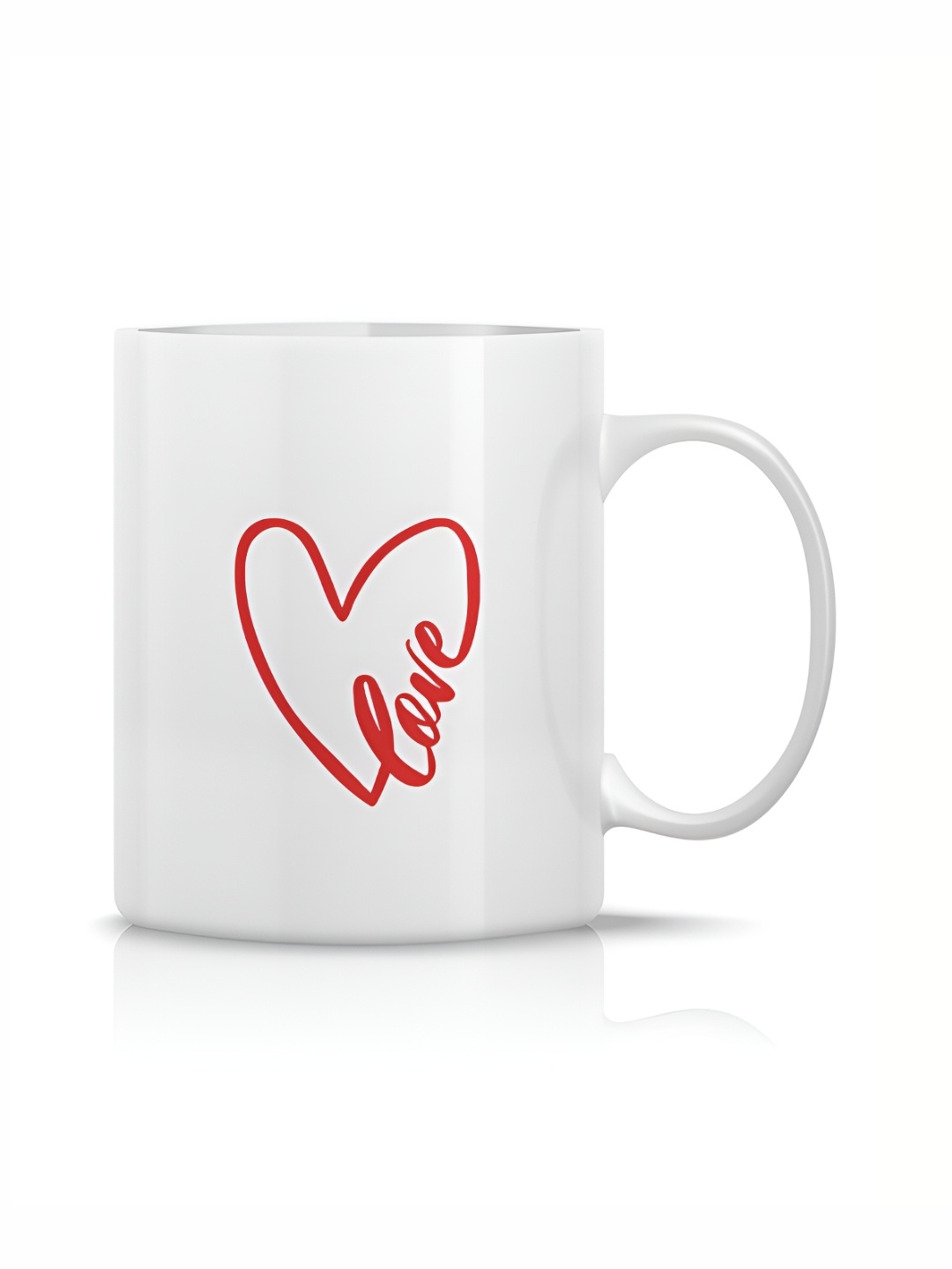 

The Decor Lane White Printed Ceramic Glossy Mugs Set of Cups and Mugs