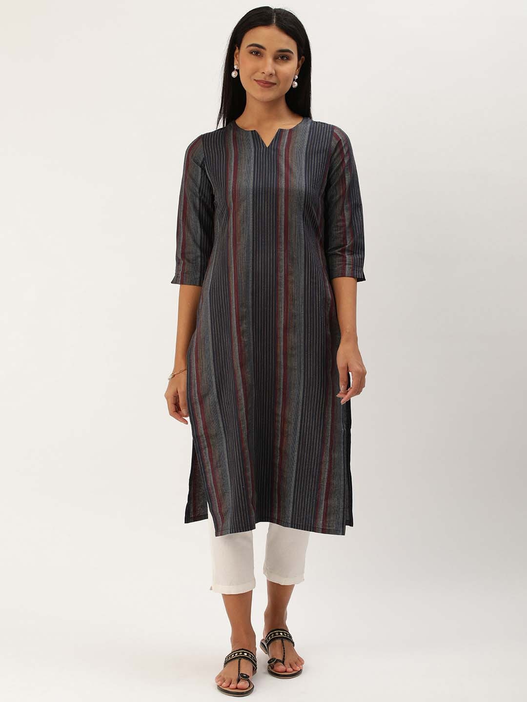 

HRITIKA Women Sequinned Kurta, Blue