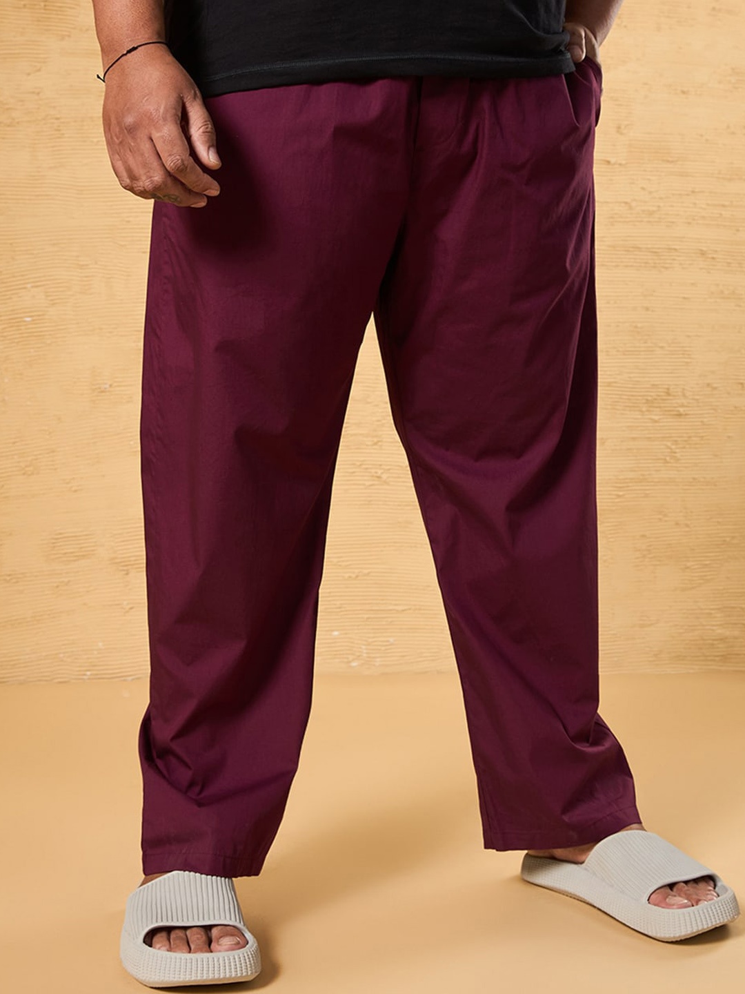 

Bewakoof Men Plus Size Pyjamas, Maroon