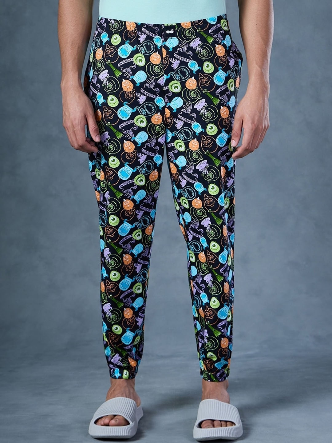 

Bewakoof Men Printed Cotton Lounge Pants, Multi