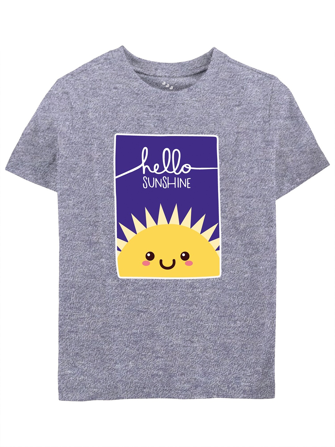 Zeezeezoo Kids Typography Printed V-Neck Applique T-shirt, Purple