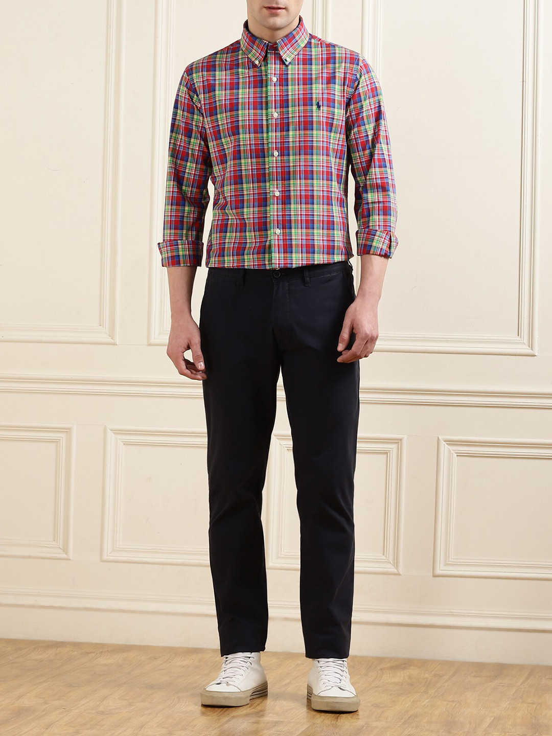 

Polo Ralph Lauren Tartan Checks Button-Down Collar Formal Shirt, Red